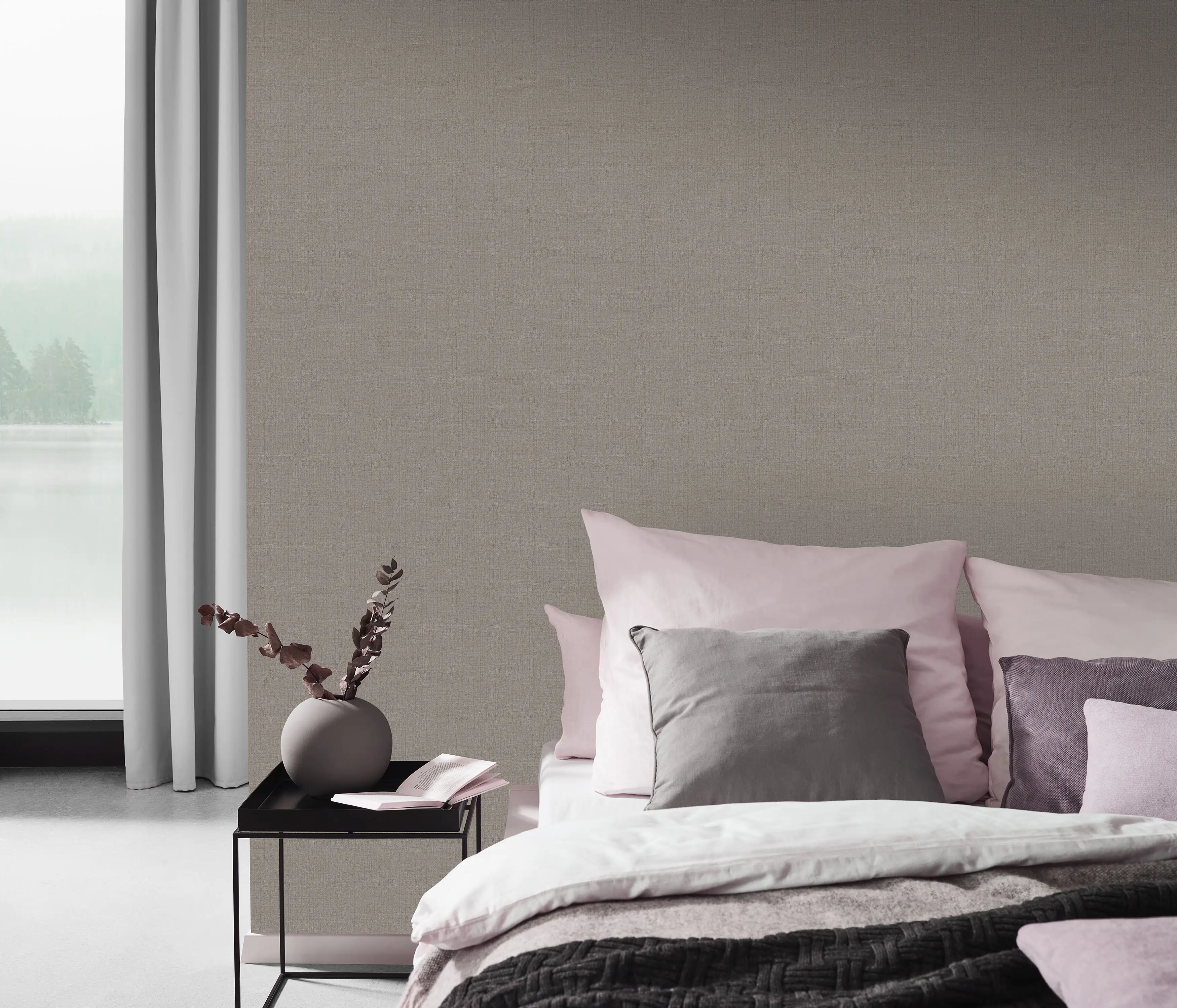 Erismann Vliestapete 10215-37 Code Nature uni taupe 10,05 x 0,53 m