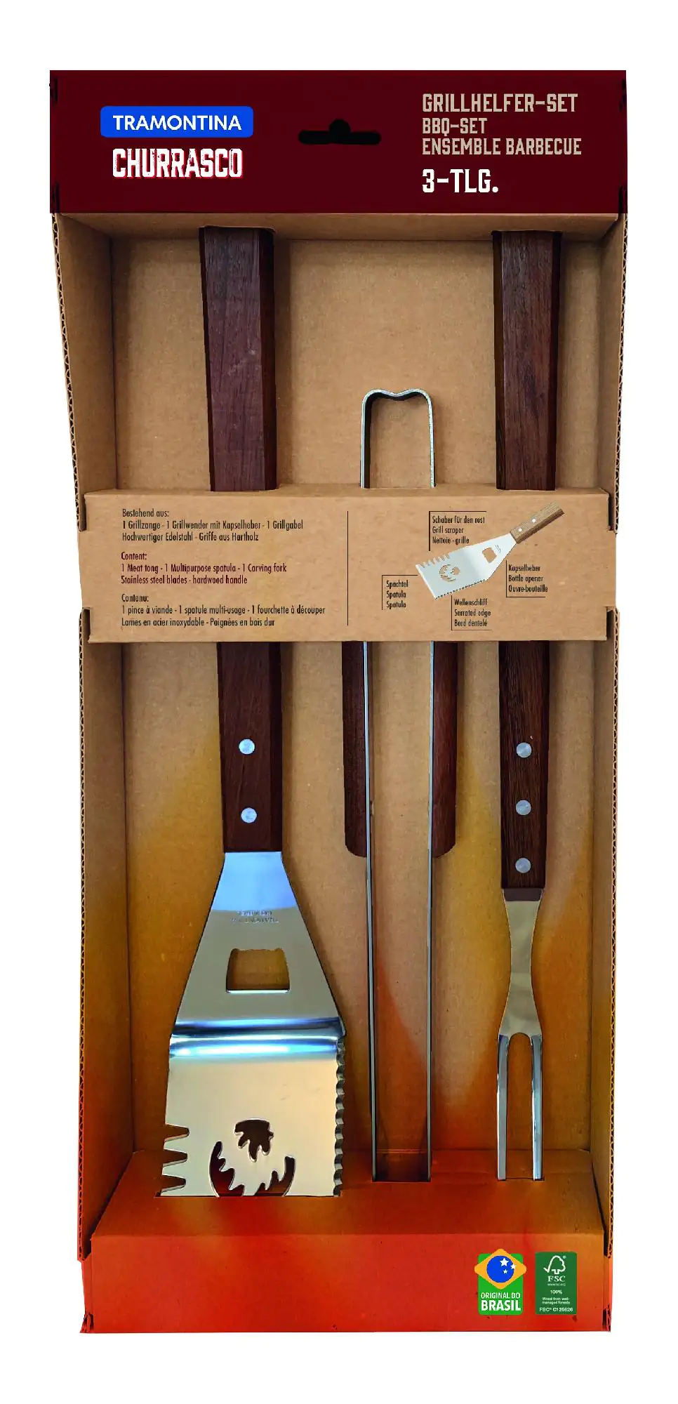 Tramontina Grillhelfer Set 3-teilig