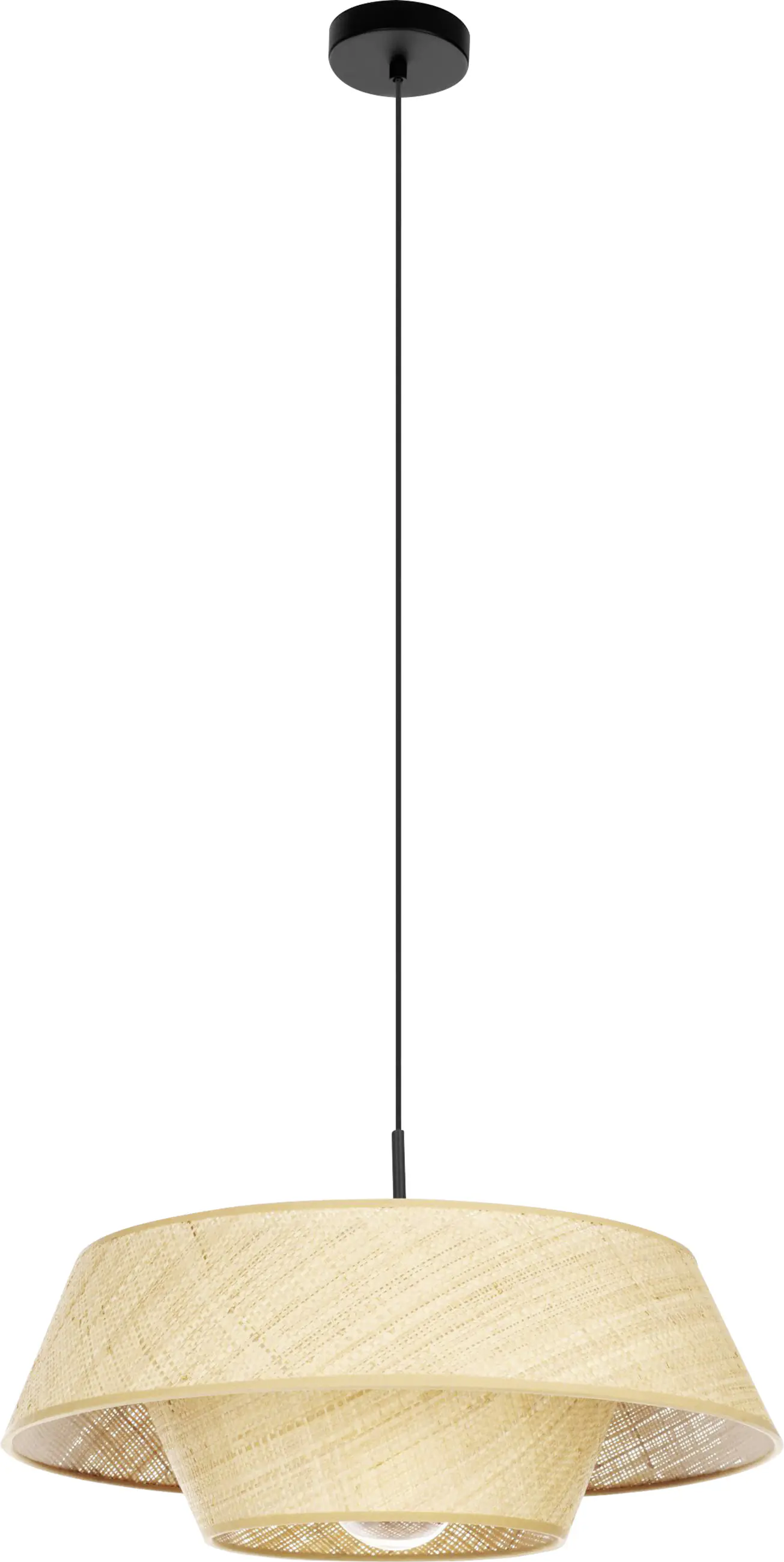 Eglo Pendelleuchte Marford natur 50 x 110 cm E27