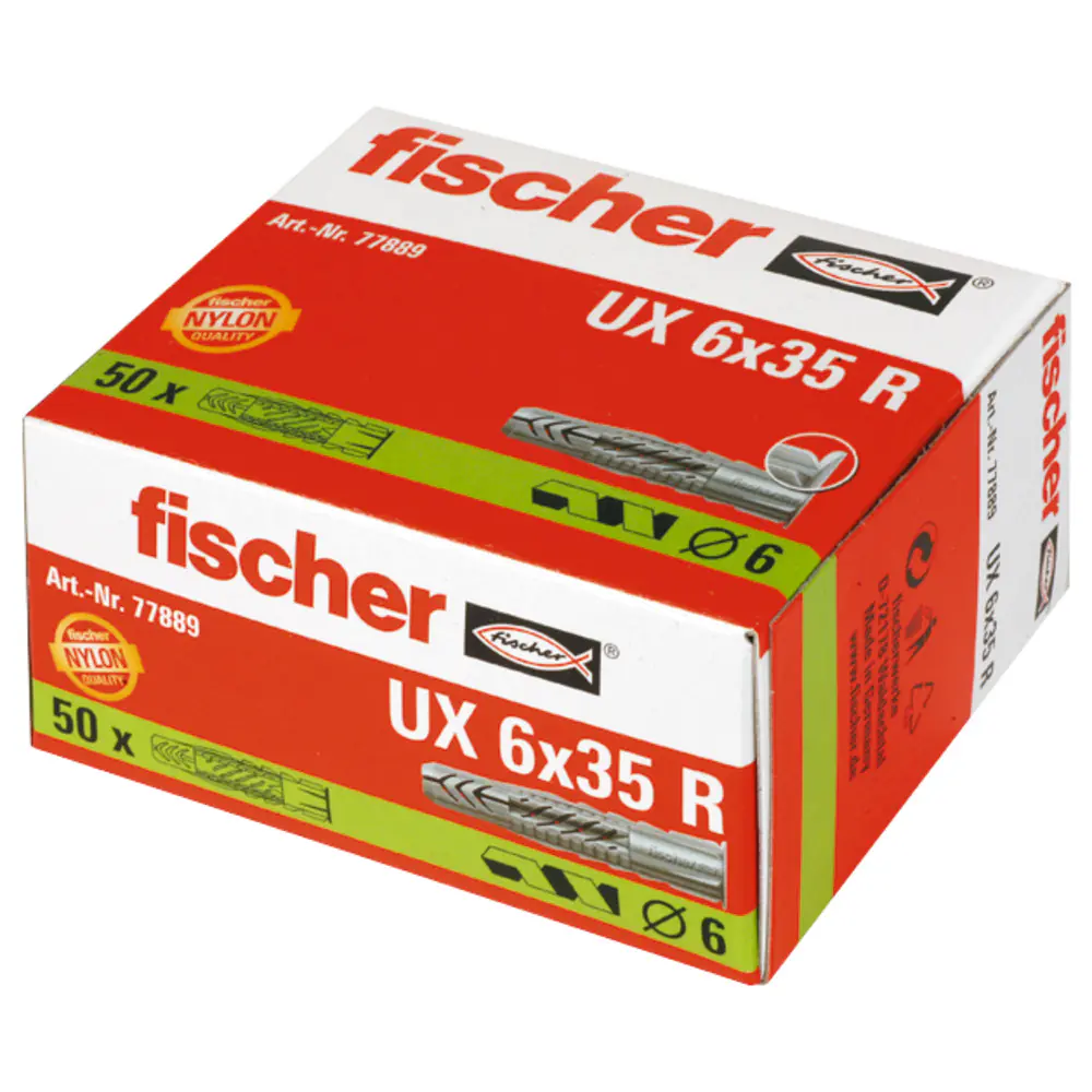 Fischer Universaldübel UX 6.0 x 35 mm - 50 Stück