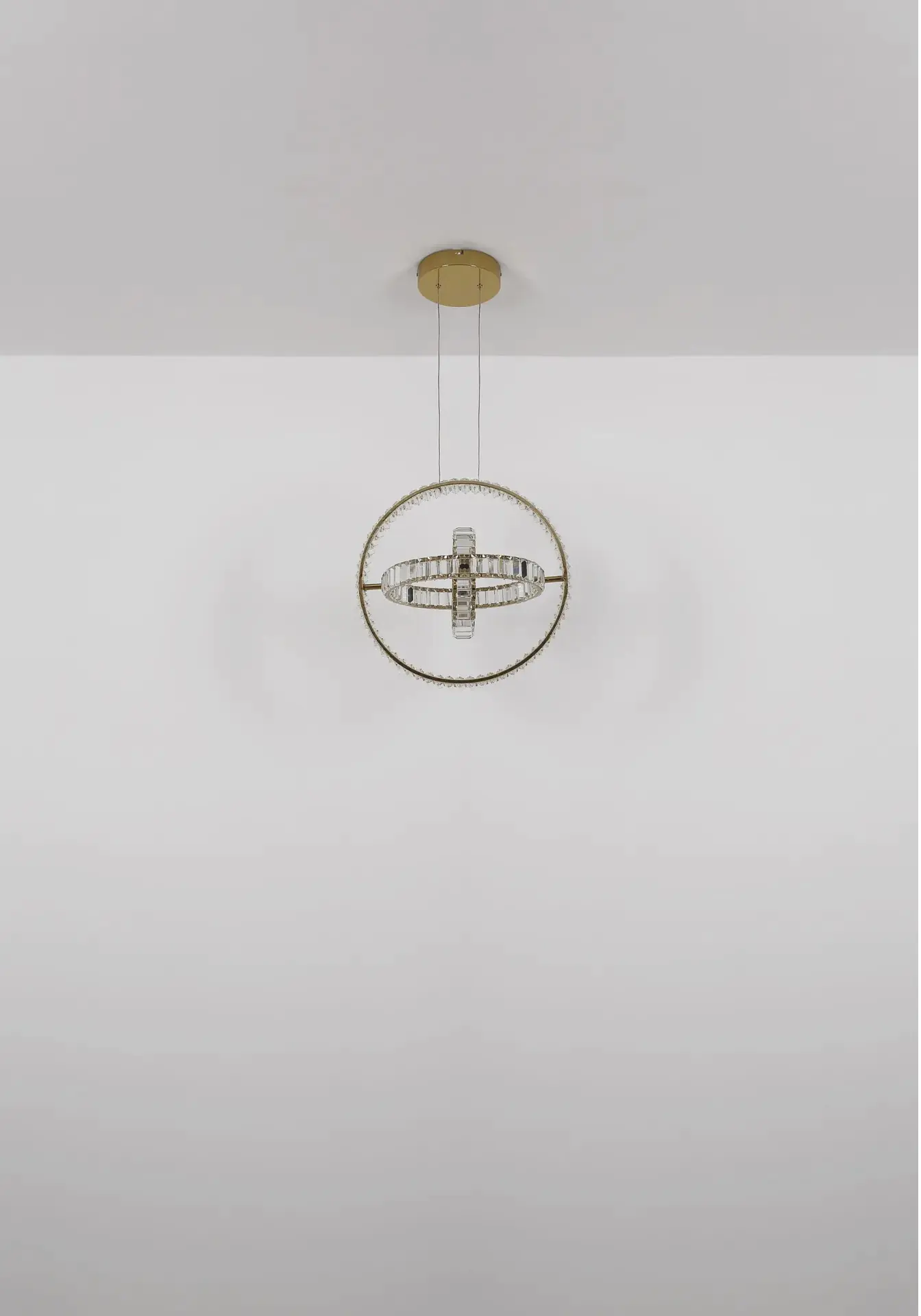 Globo LED Hängeleuchte Neil 3 Ringe goldfarben warmweiß-kaltweiß