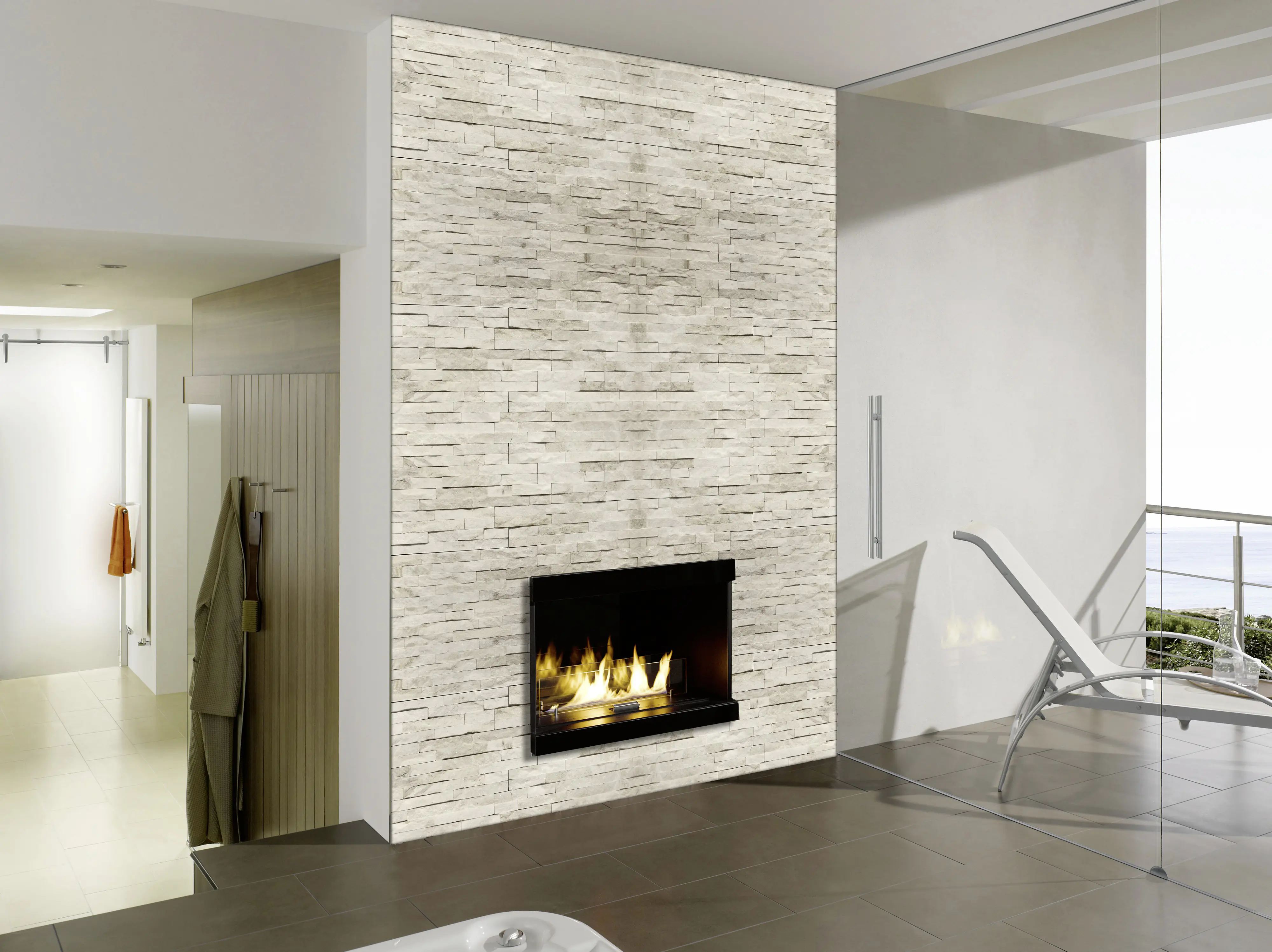 Verblendstein natur 40 x 10 cm weiß