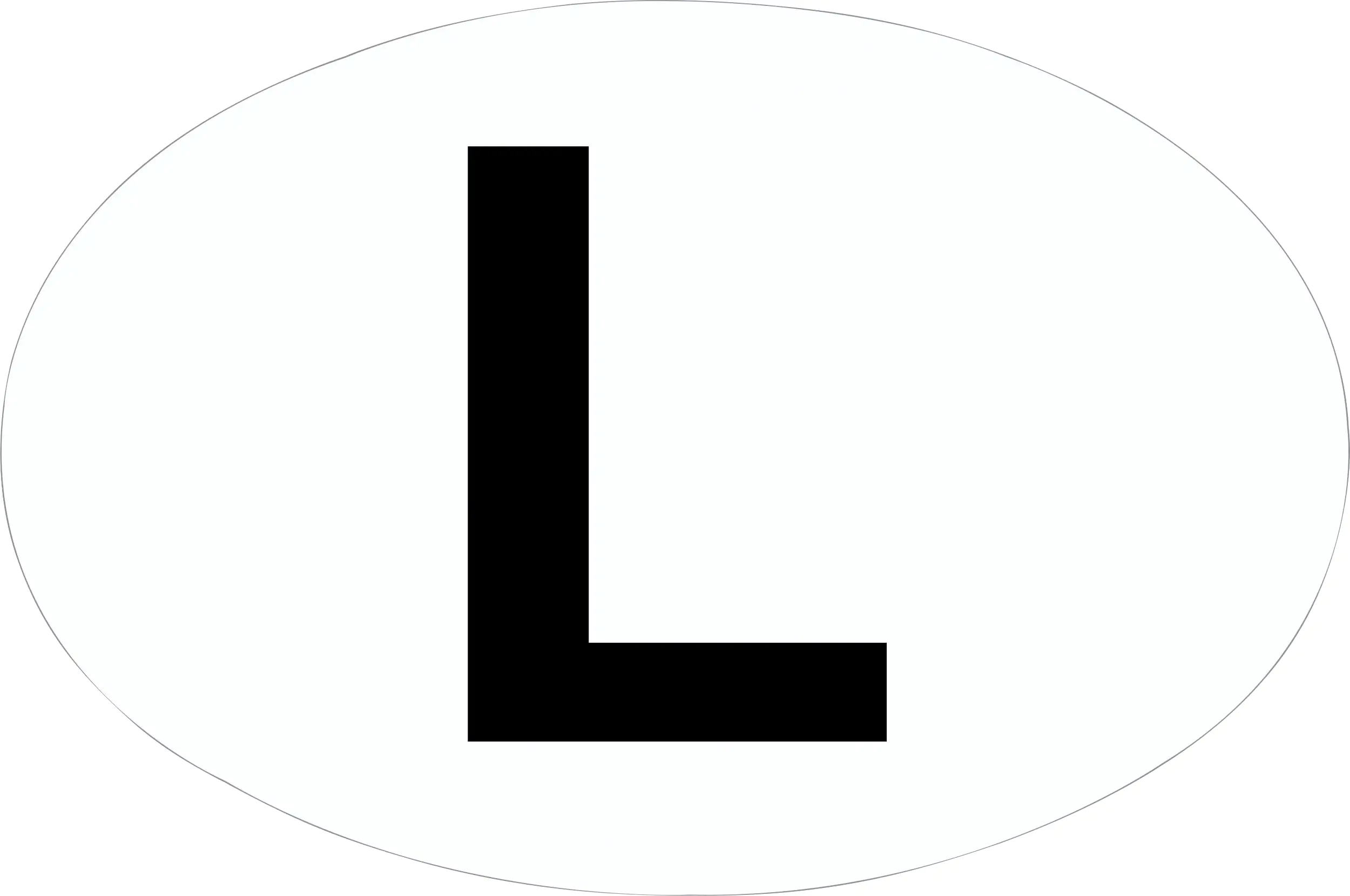 Hermann Schütz Aufkleber L-Schild Luxemburg oval 170x115mm