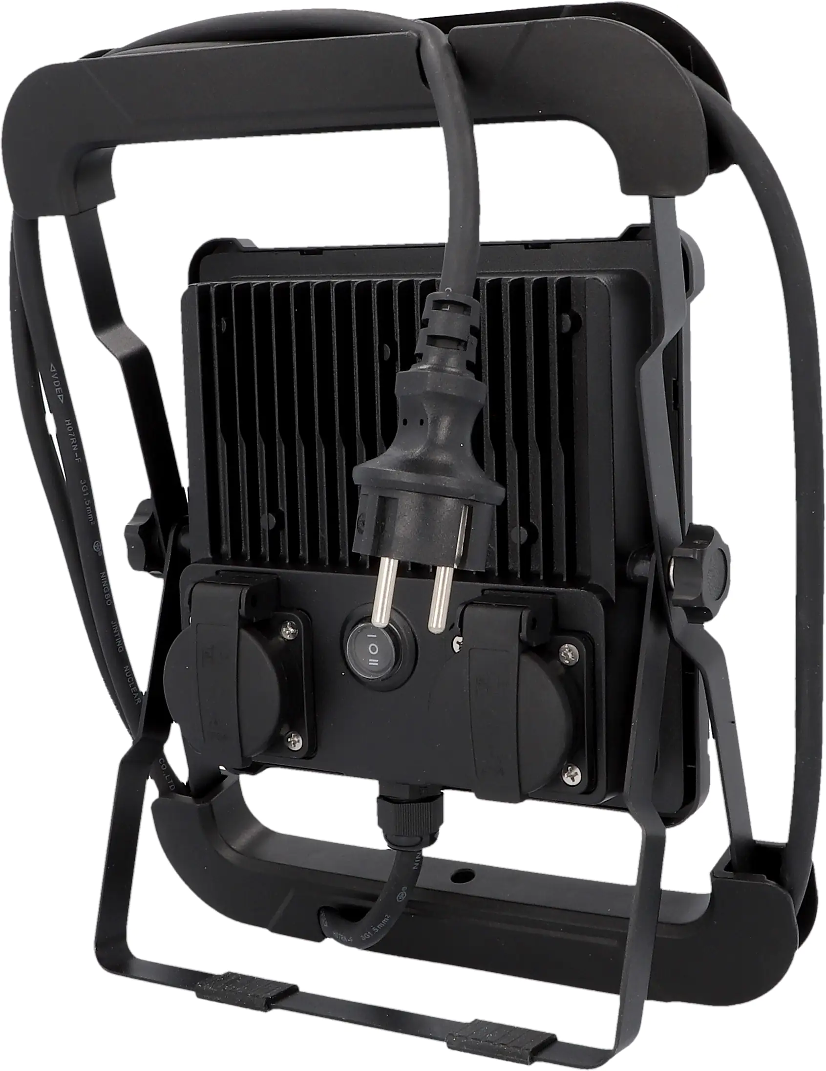 Unitec LED Arbeitsstrahler mit 2 Steckdosen 50 Watt, 4000 lm, 1,7m, tragbar