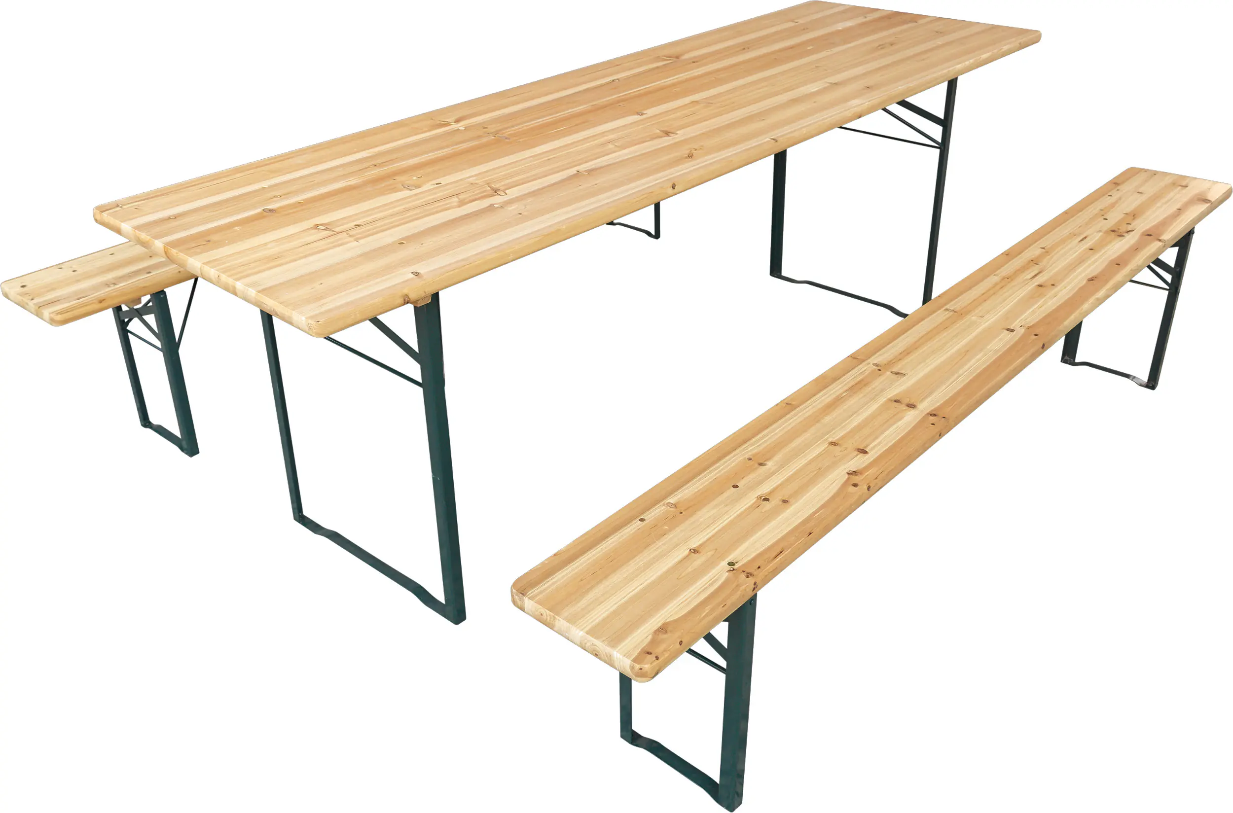 Bierzeltgarnitur 220 x 50 cm natur 3-teilig