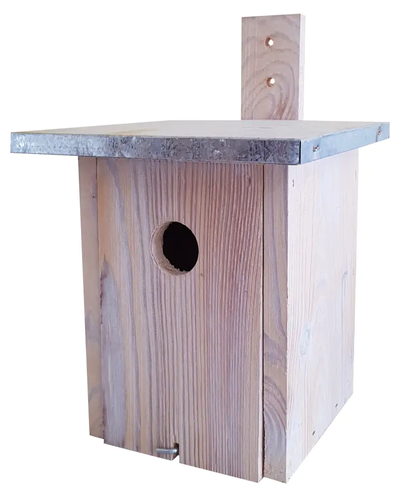 Nistkasten für Wildvögel mit Metalldach 26 x 19,5 cm natur