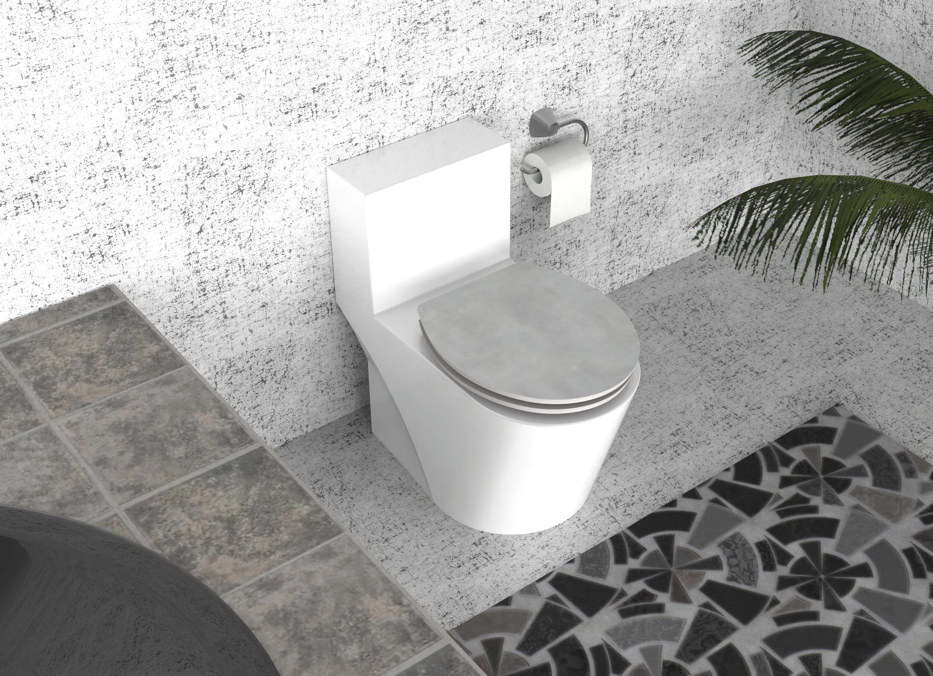 Duschwell MDF WC-Sitz Melamine Granitgrau