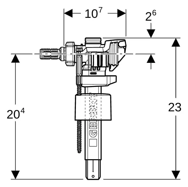 Geberit Füllventil für Unterputz-Spülkasten Typ 383 Ø 9,53 mm (3/8")