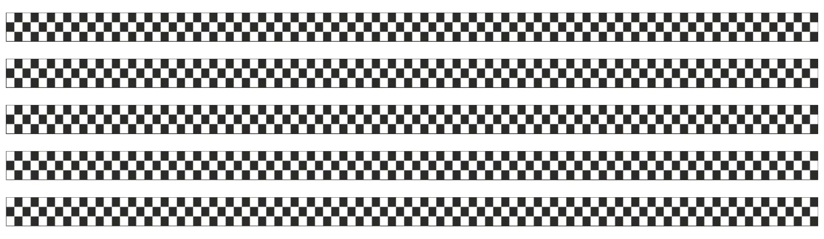 Hermann Schütz Race-Flag-Stripe Streifen 5 Stück je ca. 980 x 30 mm