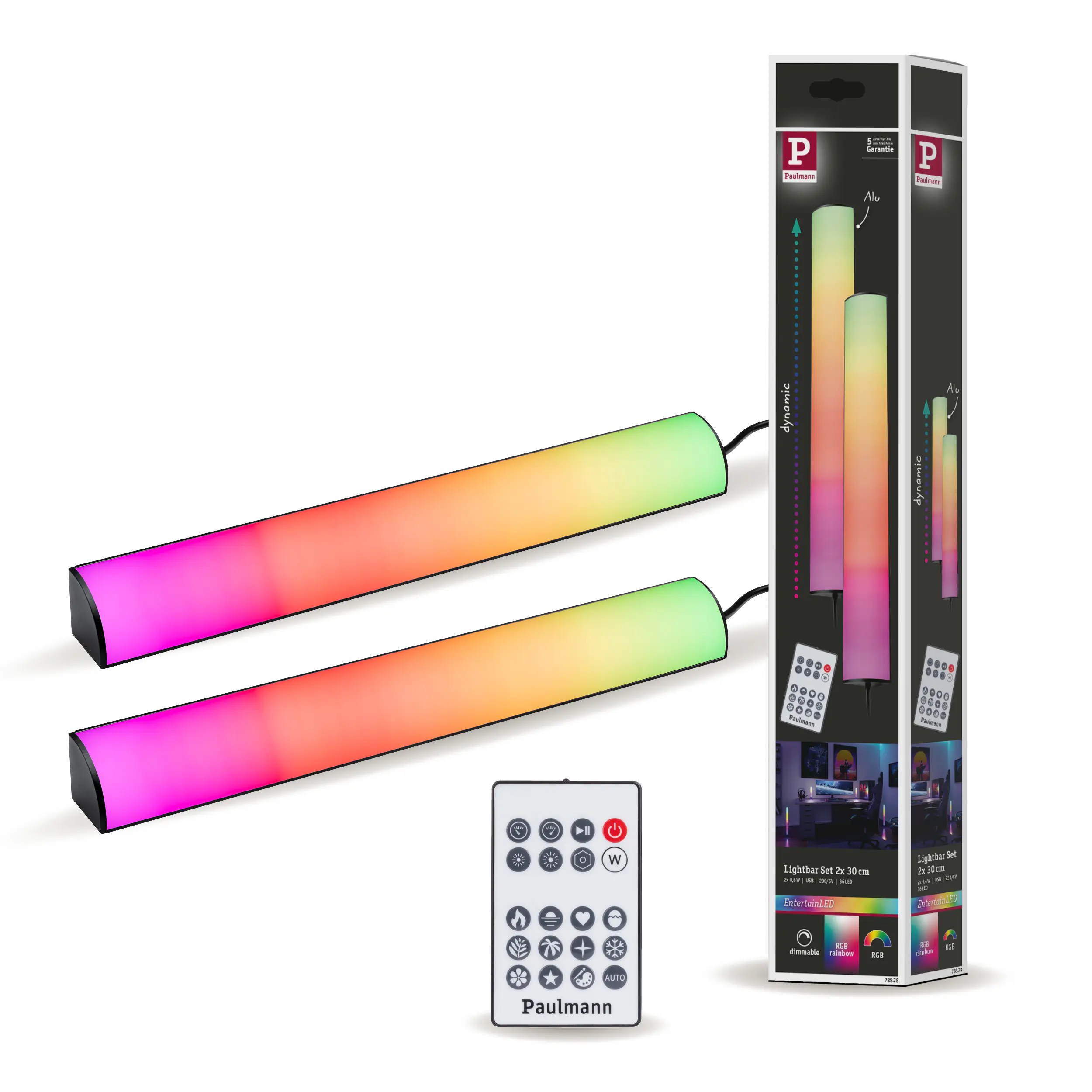 Paulmann Entertain LED Lightbar Dynamic RGB 30,5cm 2er Set dimmbar