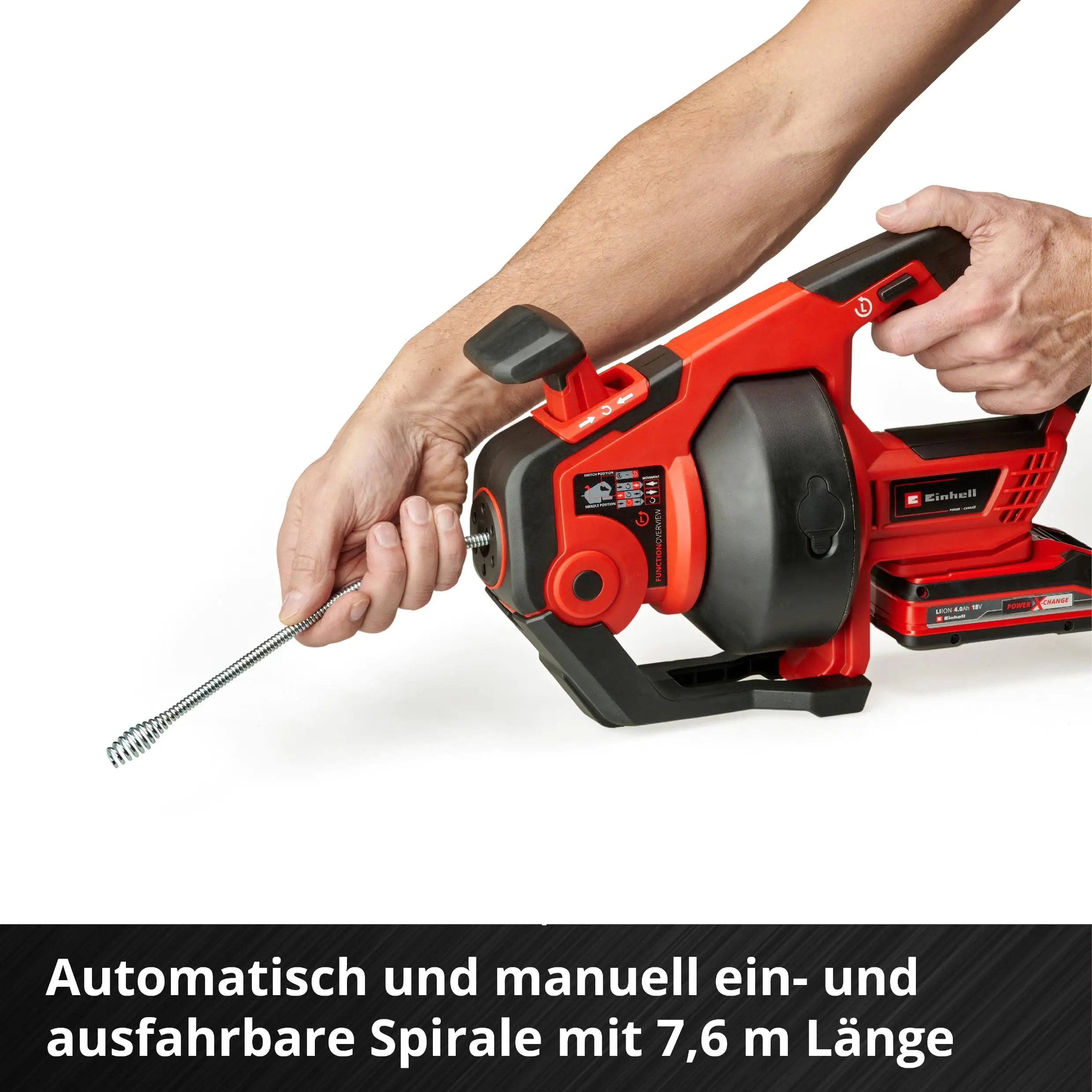 Einhell Akku-Rohrreiniger TE-DA 18/760 Li Solo 18 V