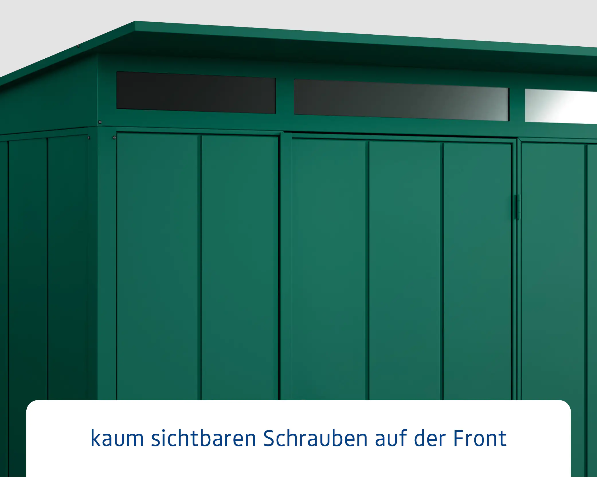 EcoStar Gerätehaus Elegant-P Typ 1 moosgrün 247,9 x 153 x 228,6 cm