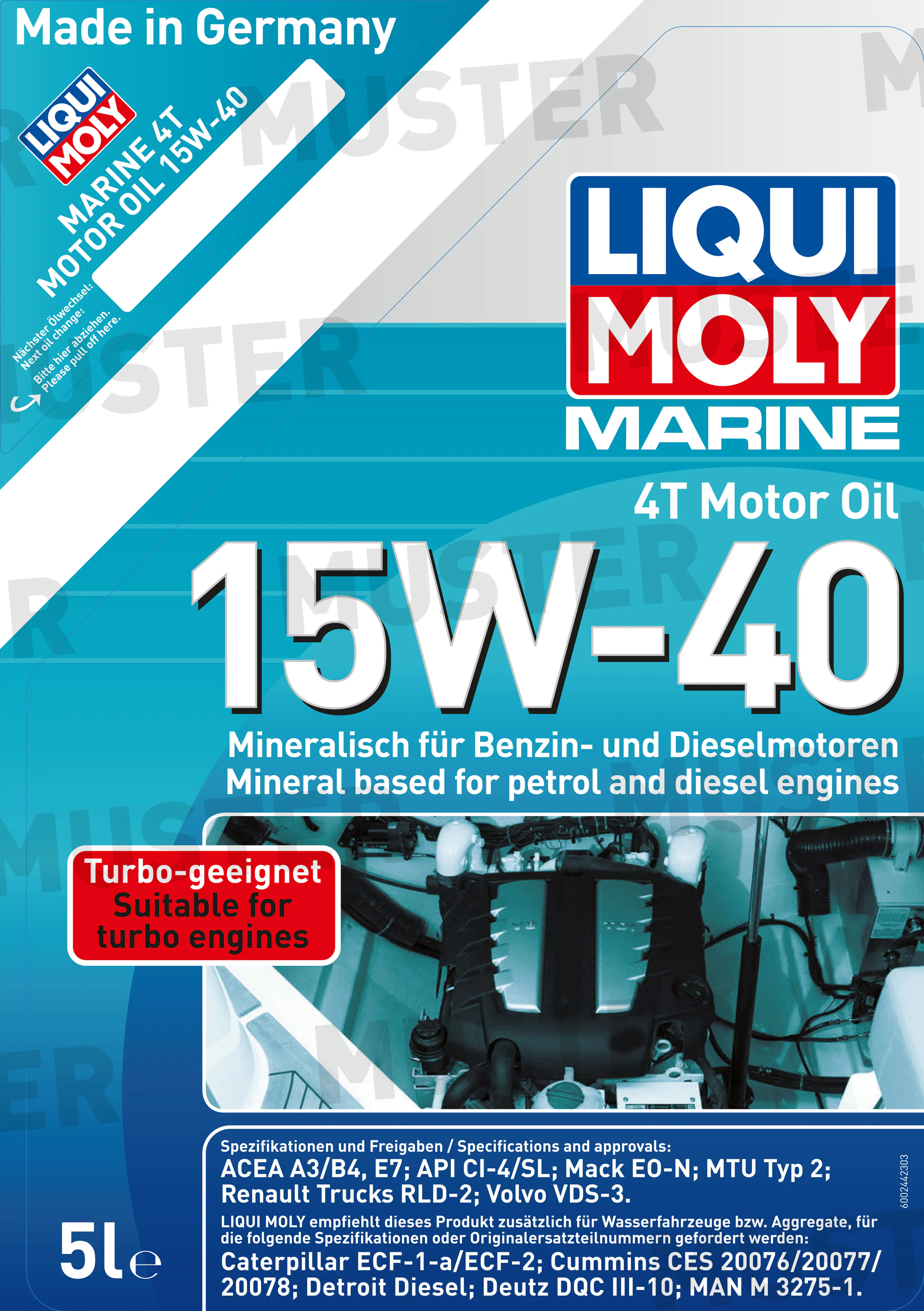 Liqui Moly 4-Takt Marine Motoröl 15W-40 5 L