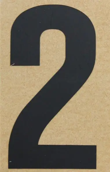 Conacord Klebezahl "2" 65 x 100 mm
