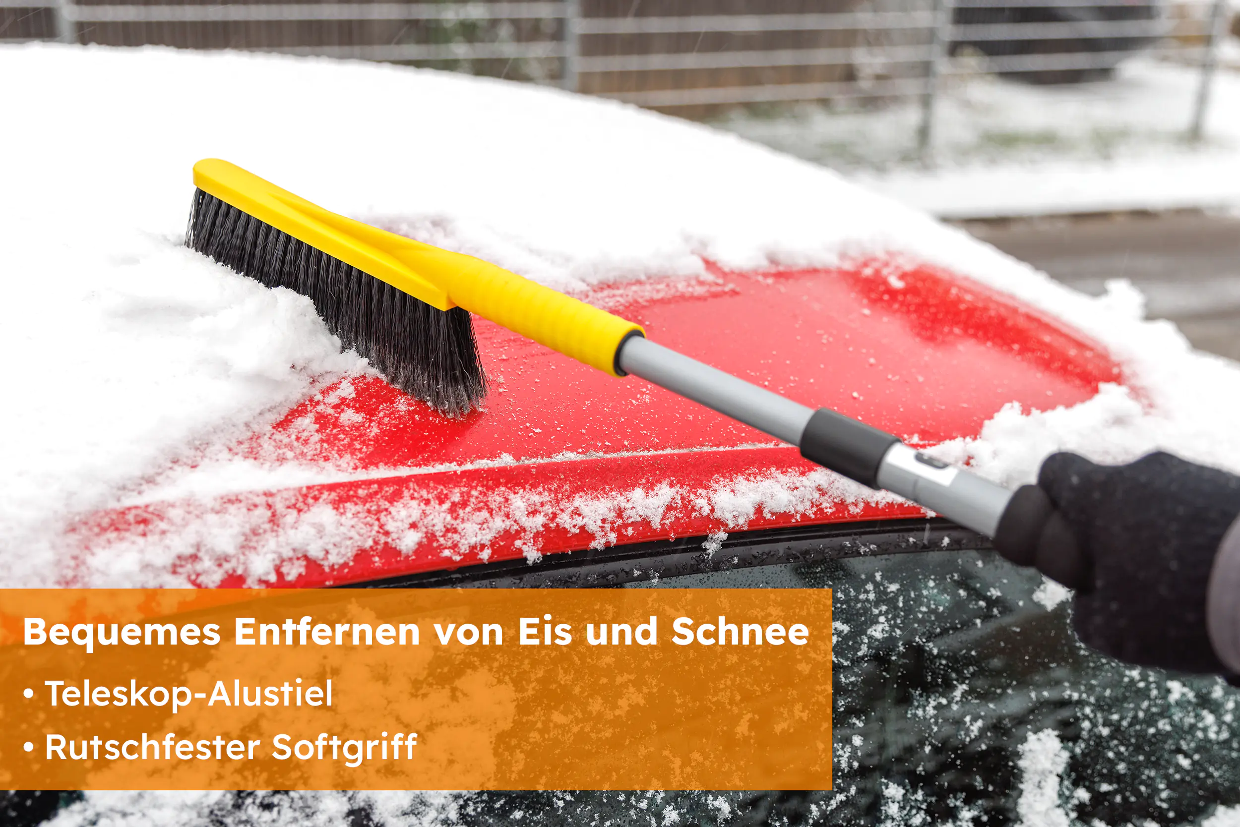 TrendLine Eiskratzer mit Besen teleskopierbar 71 - 82 cm