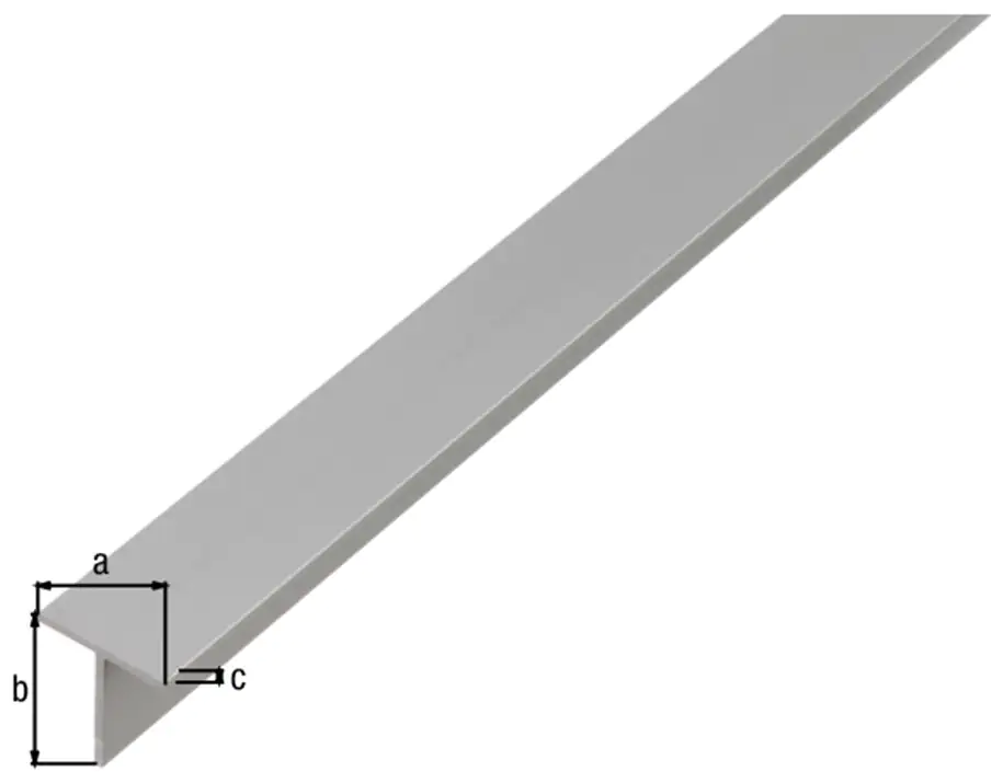 Alberts T-Profil Aluminium eloxiert 15 x 15 mm x 1 m