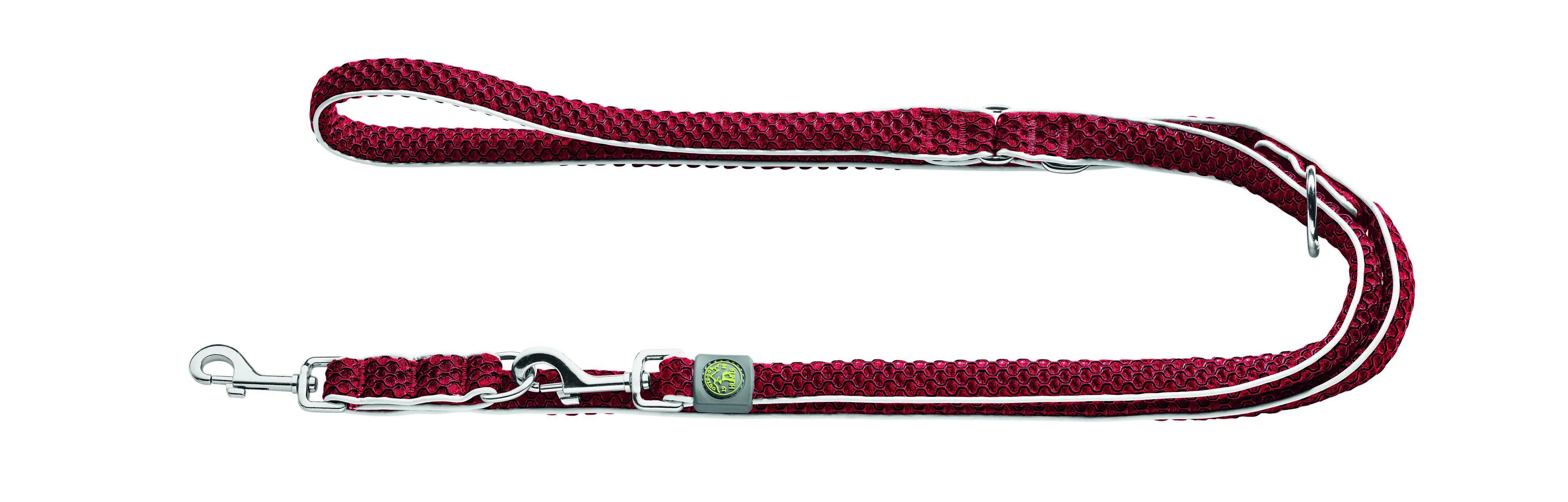 Hunter Hundeleine Führleine verstellbar Hilo 2 m x 2,5 cm rot