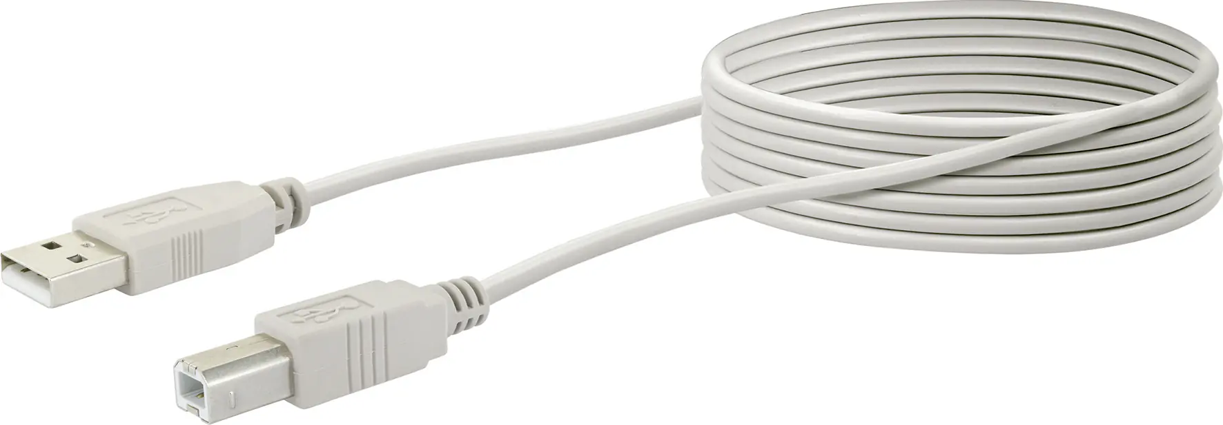 Schwaiger USB Anschlusskabel CK1563 531 grau, 3m, 1x USB 2.0 A Stecker / 1x USB 2.0 B Stecker