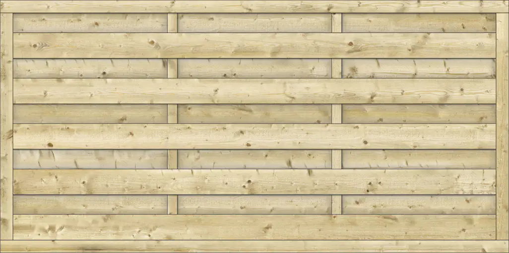Sichtschutzzaun Rügen 180 x 90 cm, gerade, kesseldruckimprägniert
