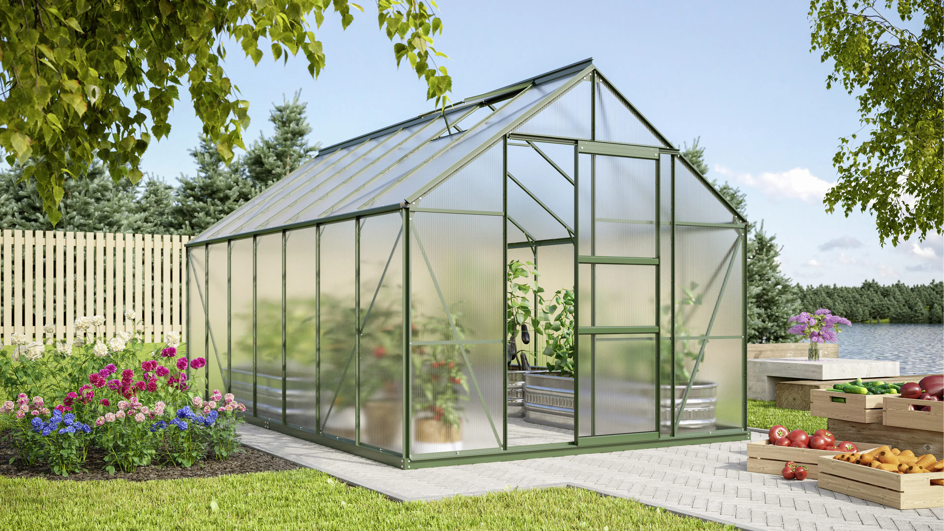 Vitavia Gewächshaus Merkur 11500 254 x 441 cm 4 mm HPK