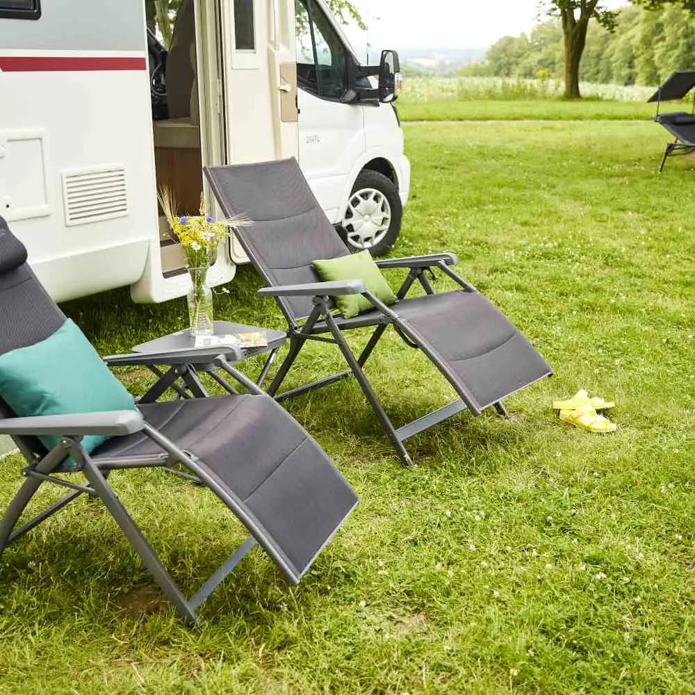 Siena Garden Camping Relaxstuhl Premium anthrazit