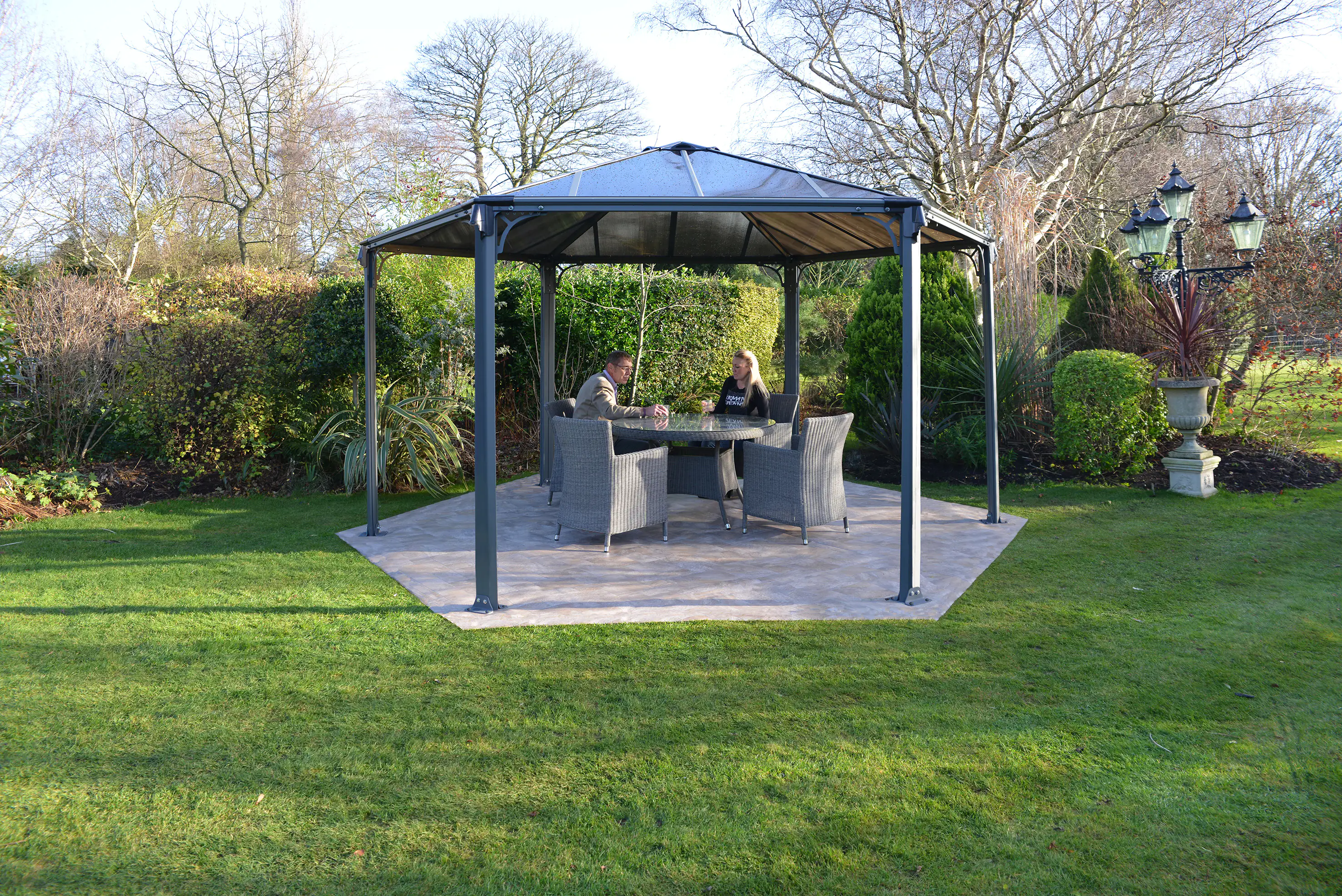 Canopia Pavillon Monaco 450 x 390 cm grau