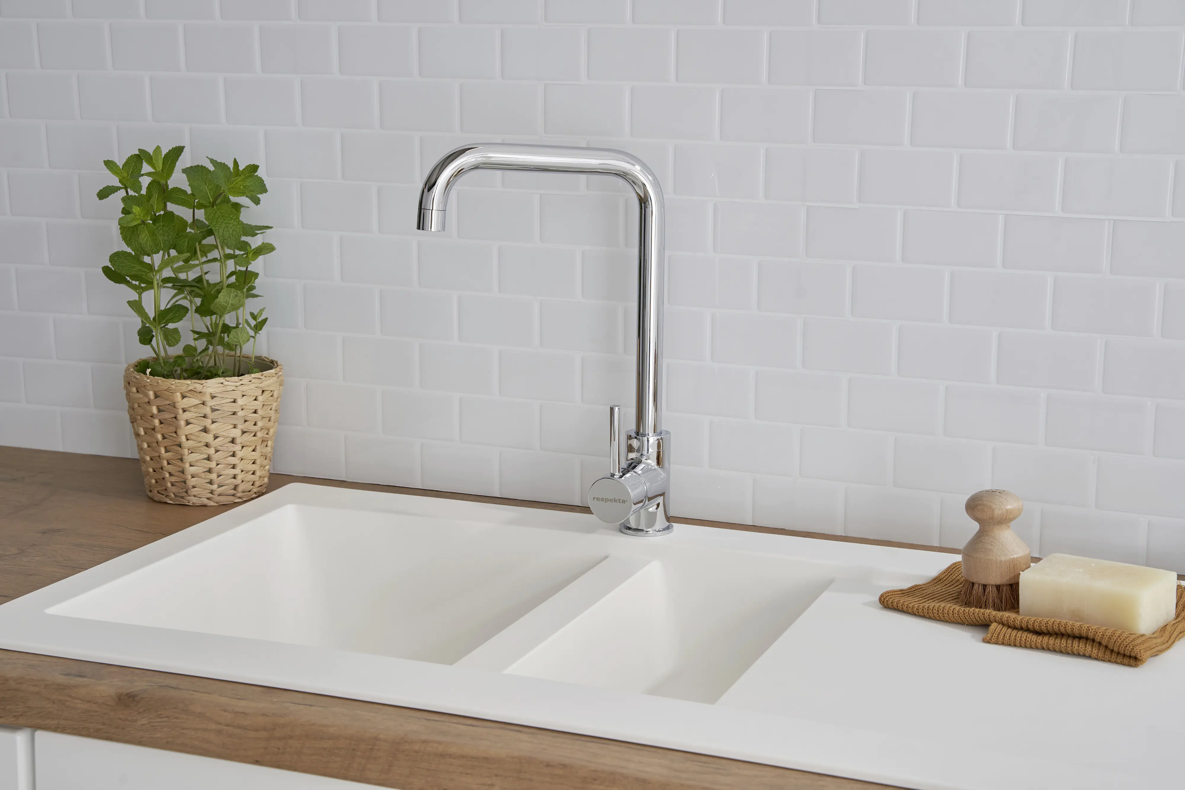 respekta Mineralite Einbauspüle DENVER100X50W