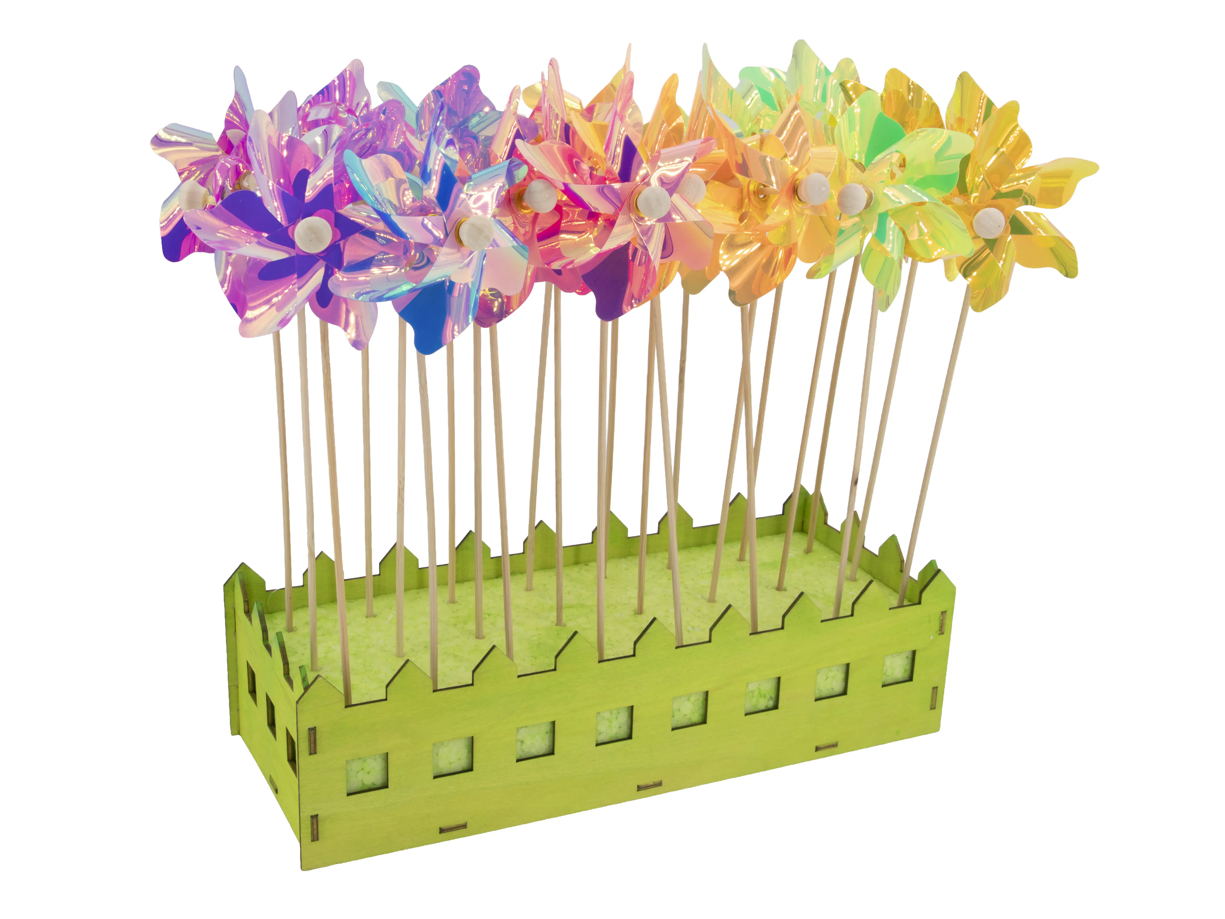 Glorex Gartenstecker Windrad 9 x 27,5 cm bunt glänzend 6-fach sortiert