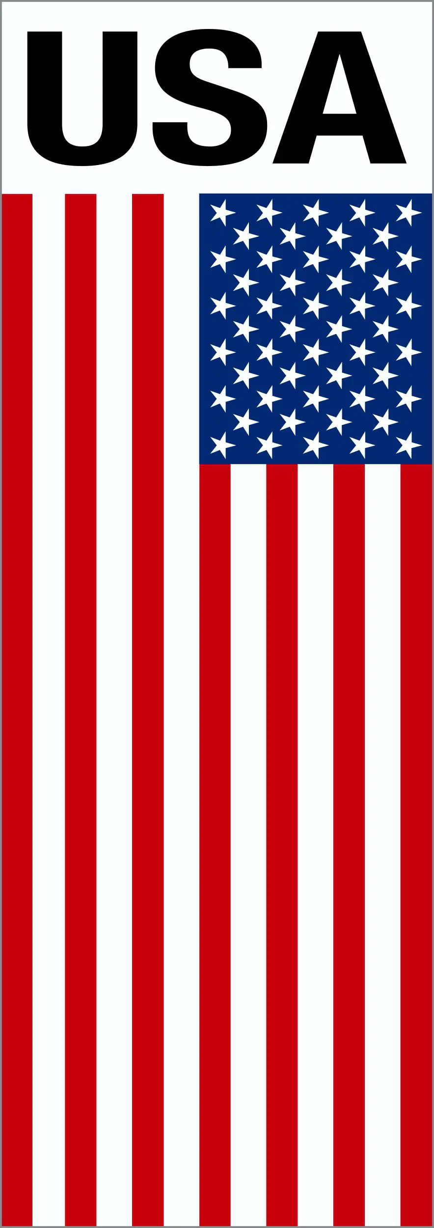 Hermann Schütz Aufkleber Flagge mit Schriftzug USA 110x40mm