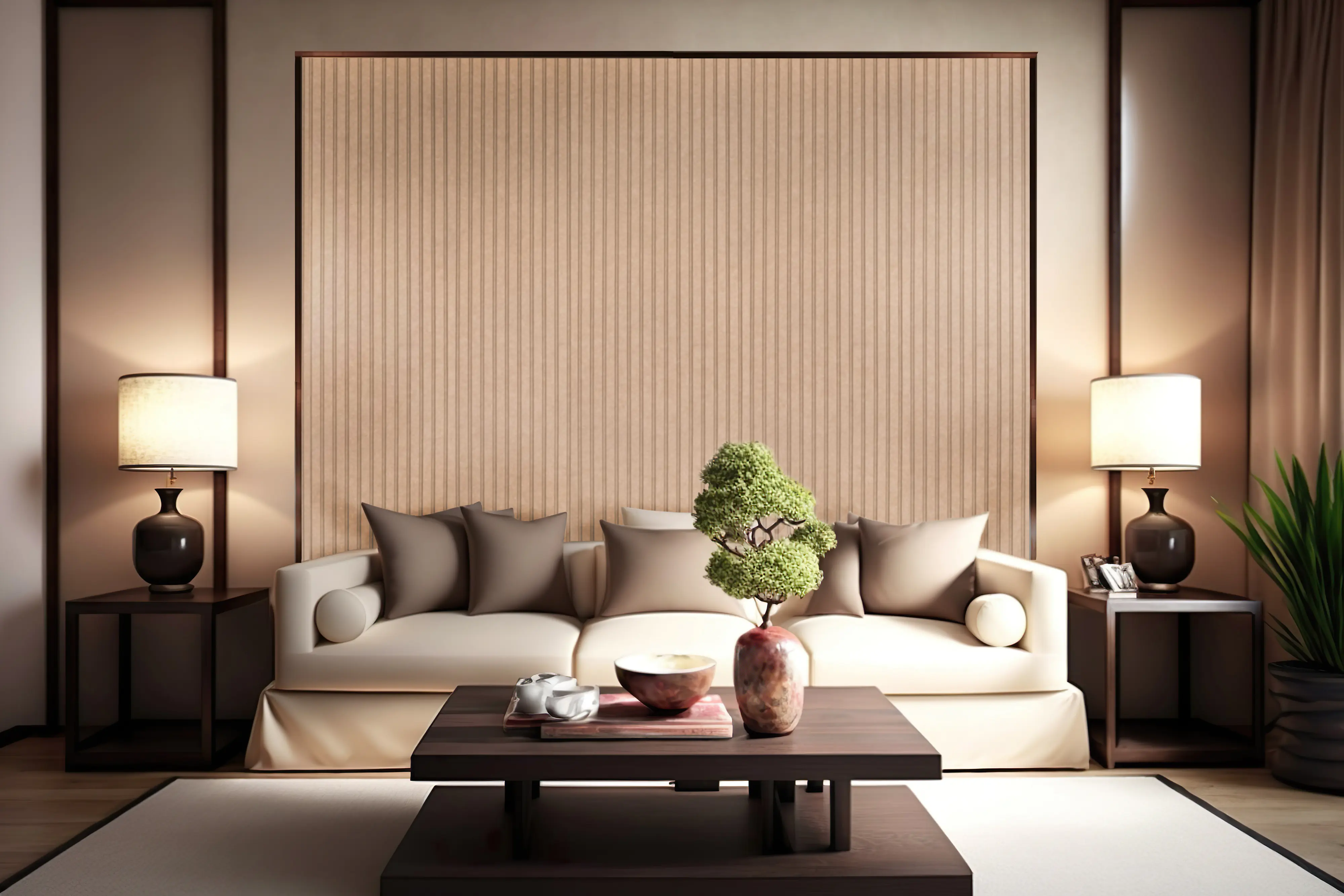 Kosche Akustikpaneel 240 x 56 x 1,8 cm beige