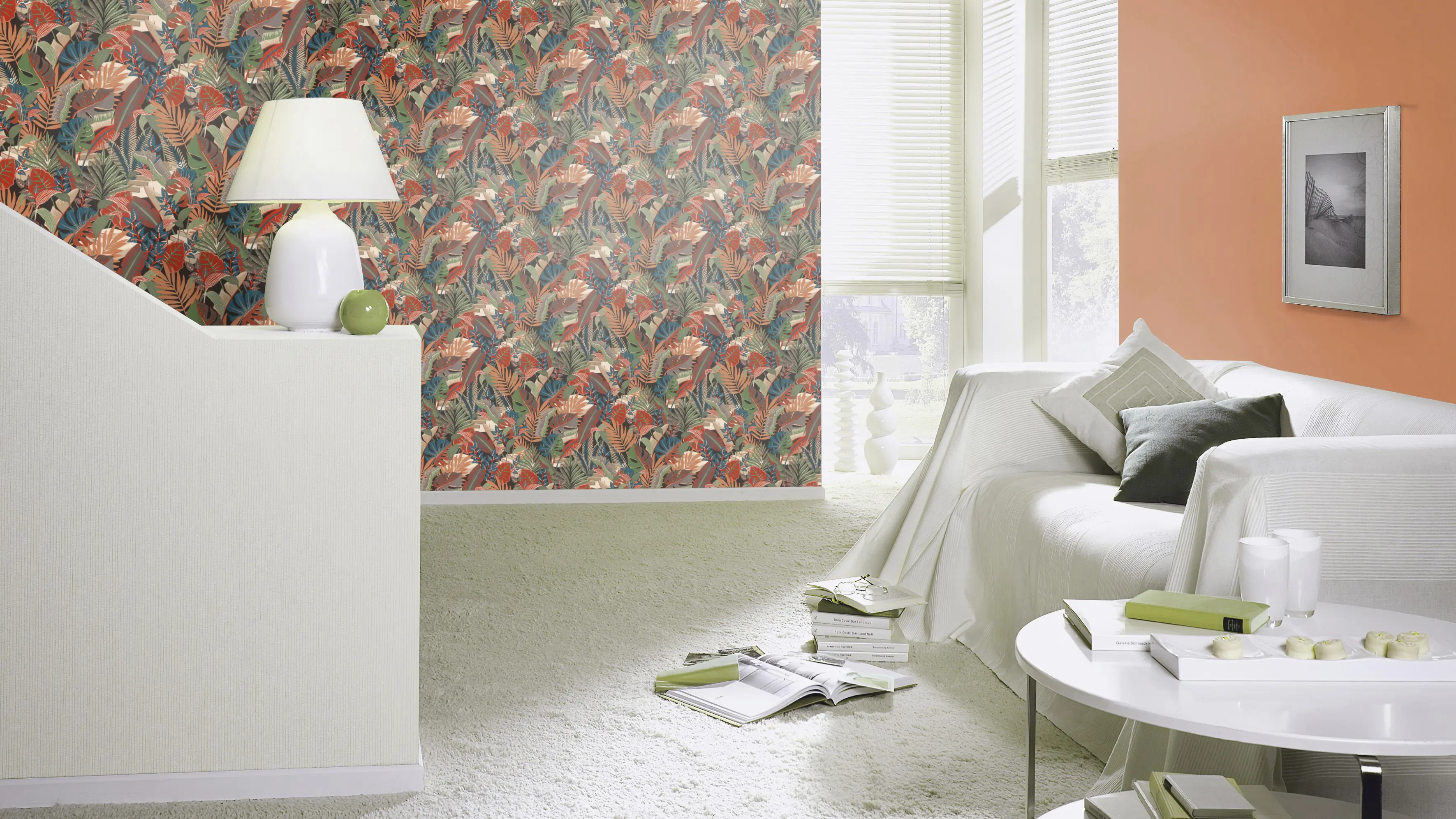 Rasch Vliestapete 687811 Topical house tropisch bunt, 10,05 x 0,53 m