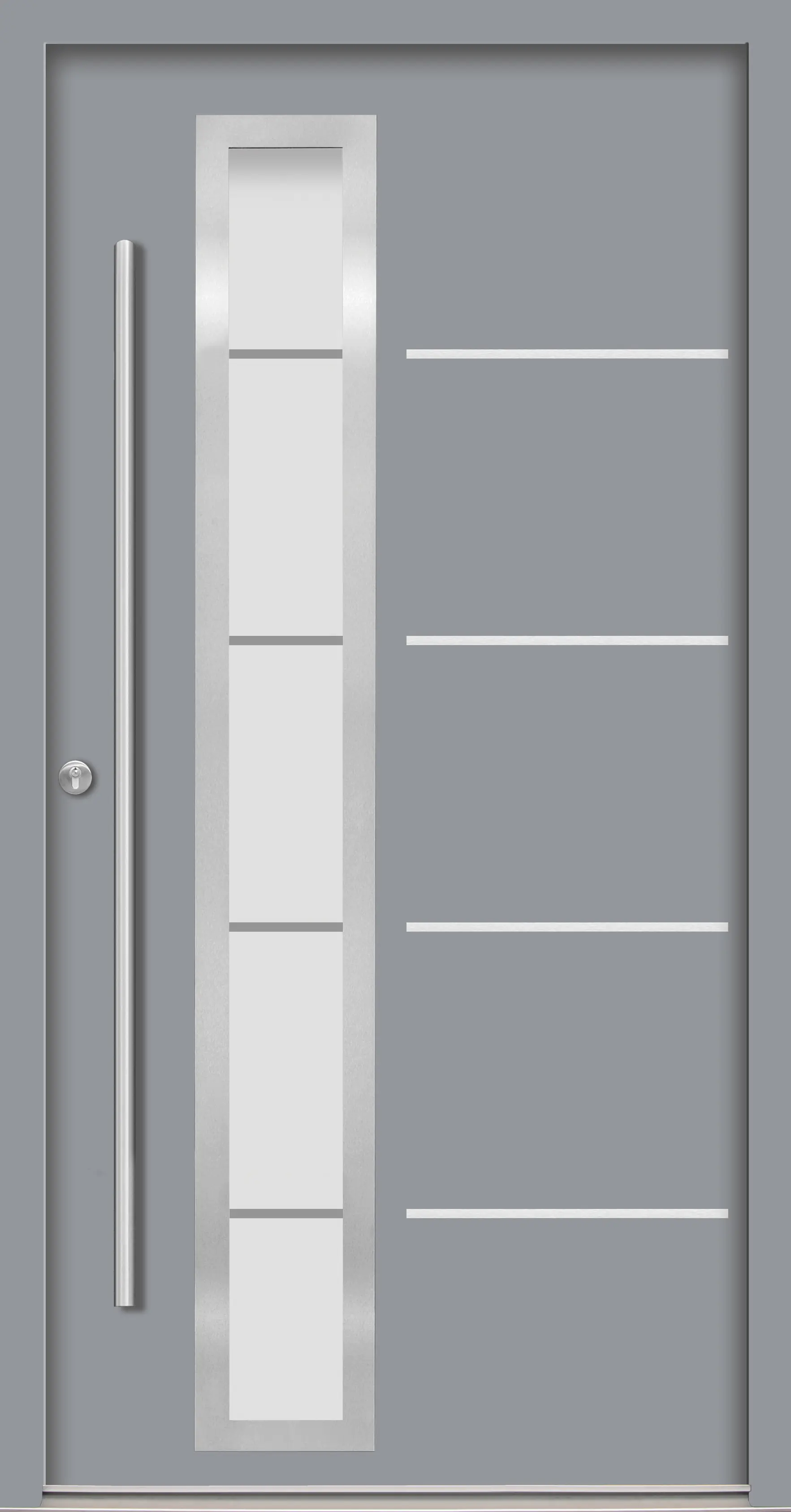 Splendoor Haustür Passivedoor Premium B06 Grau DIN Links 110 x 210 cm