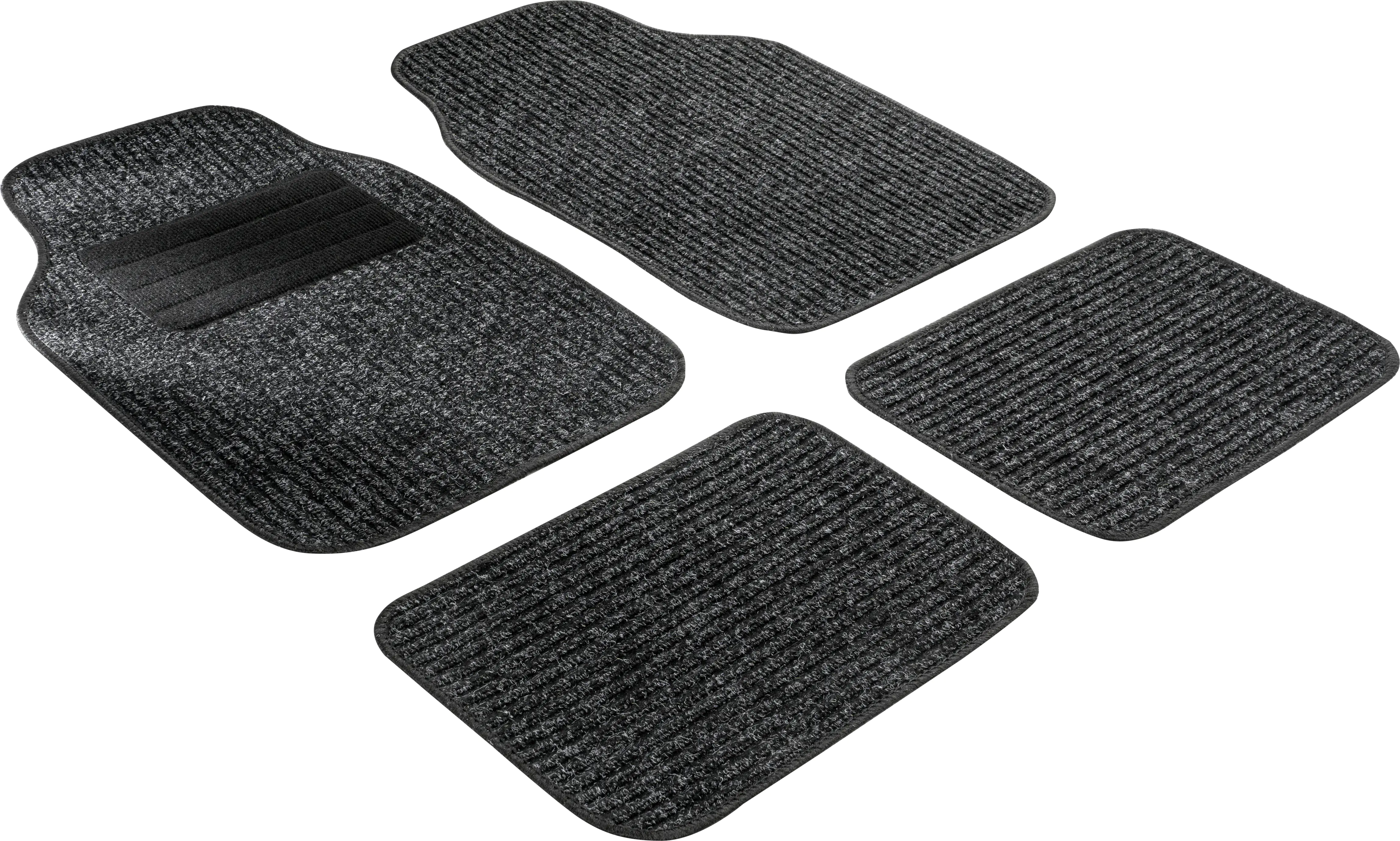 Walser Universal Fußmatten Rippe Komplett-Set anthrazit schwarz