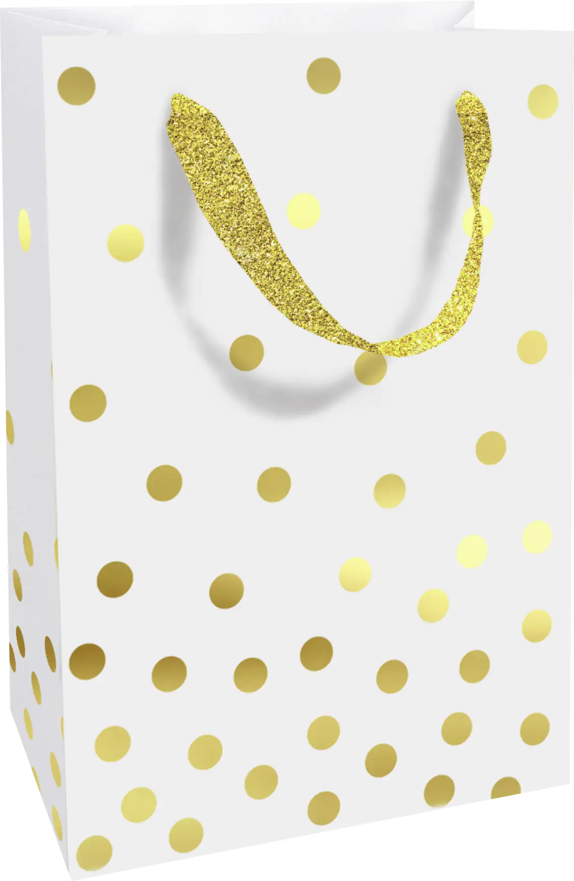 Braun & Company Geschenktasche Golden Dots weiß 11 x 16 x 5 cm