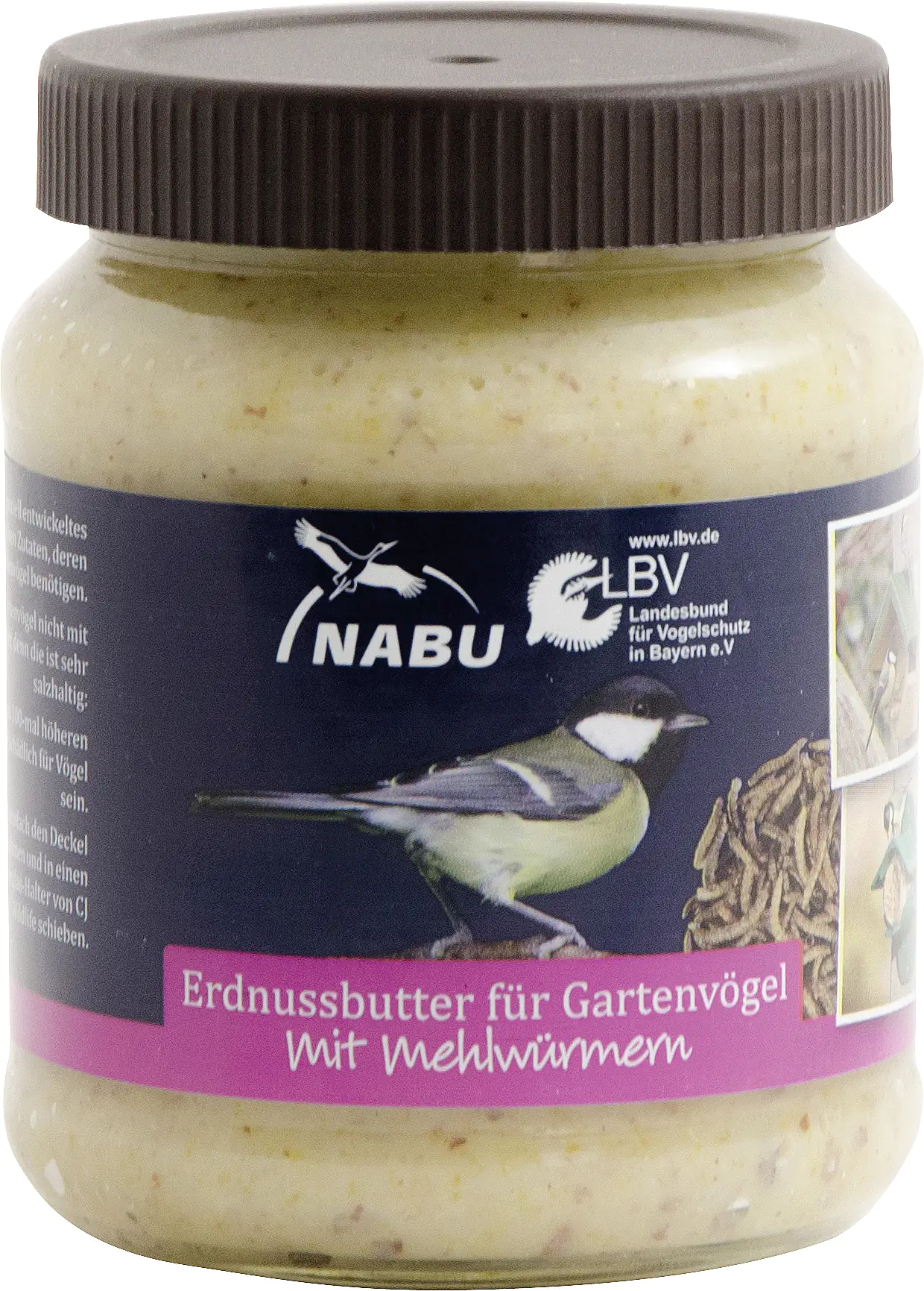 Erdnussbutter für Vögel mit Mehlwürmer 330 g