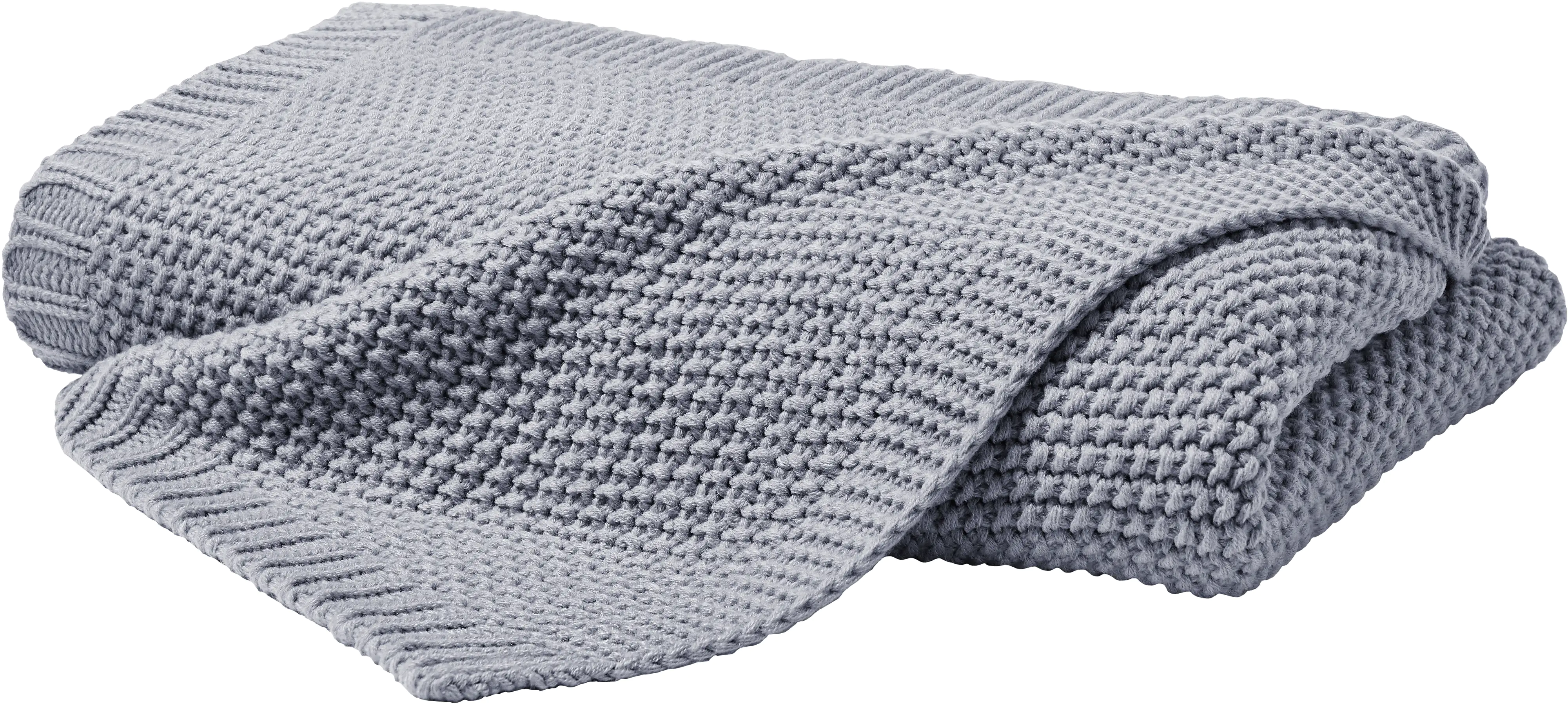 Vario Strickdecke mittelgrau, 130 x 170 cm