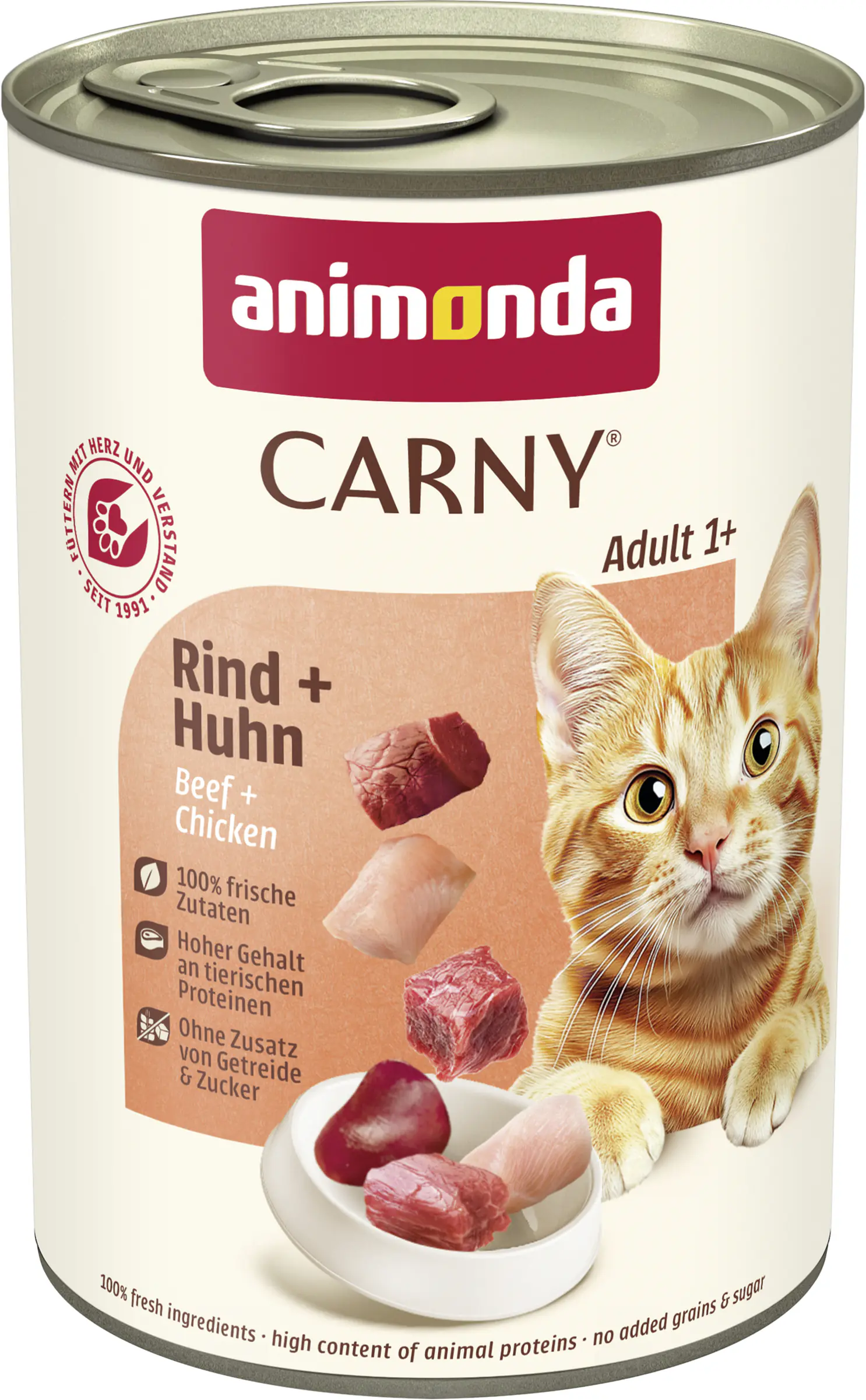 Animonda Carny Adult Katzennassfutter getreidefrei 400 g Rind & Huhn