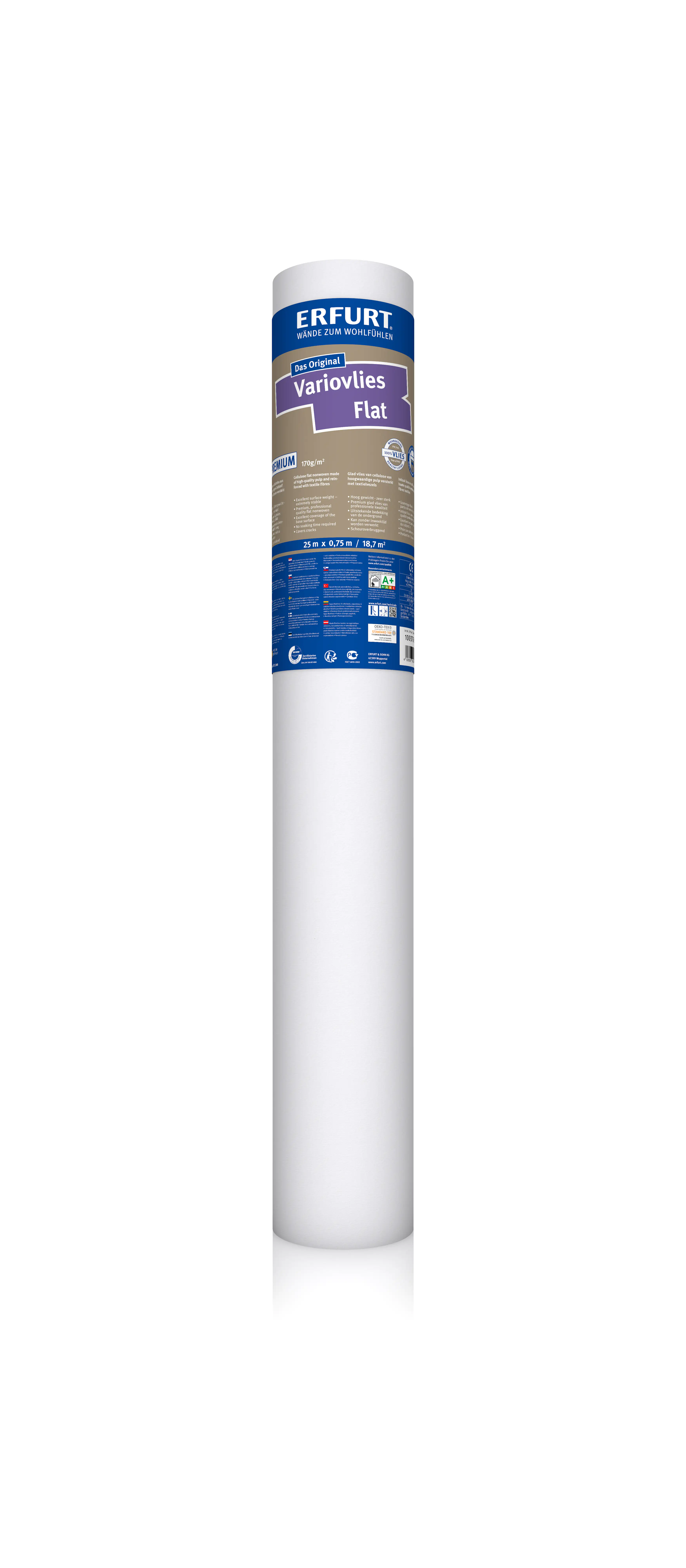 Erfurt Variovlies Flat Premium weiß 0,75 x 25 m  