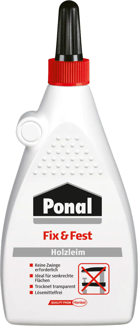 Ponal Holzleim Fix & Fest 200 g Flasche, trocknet transparent