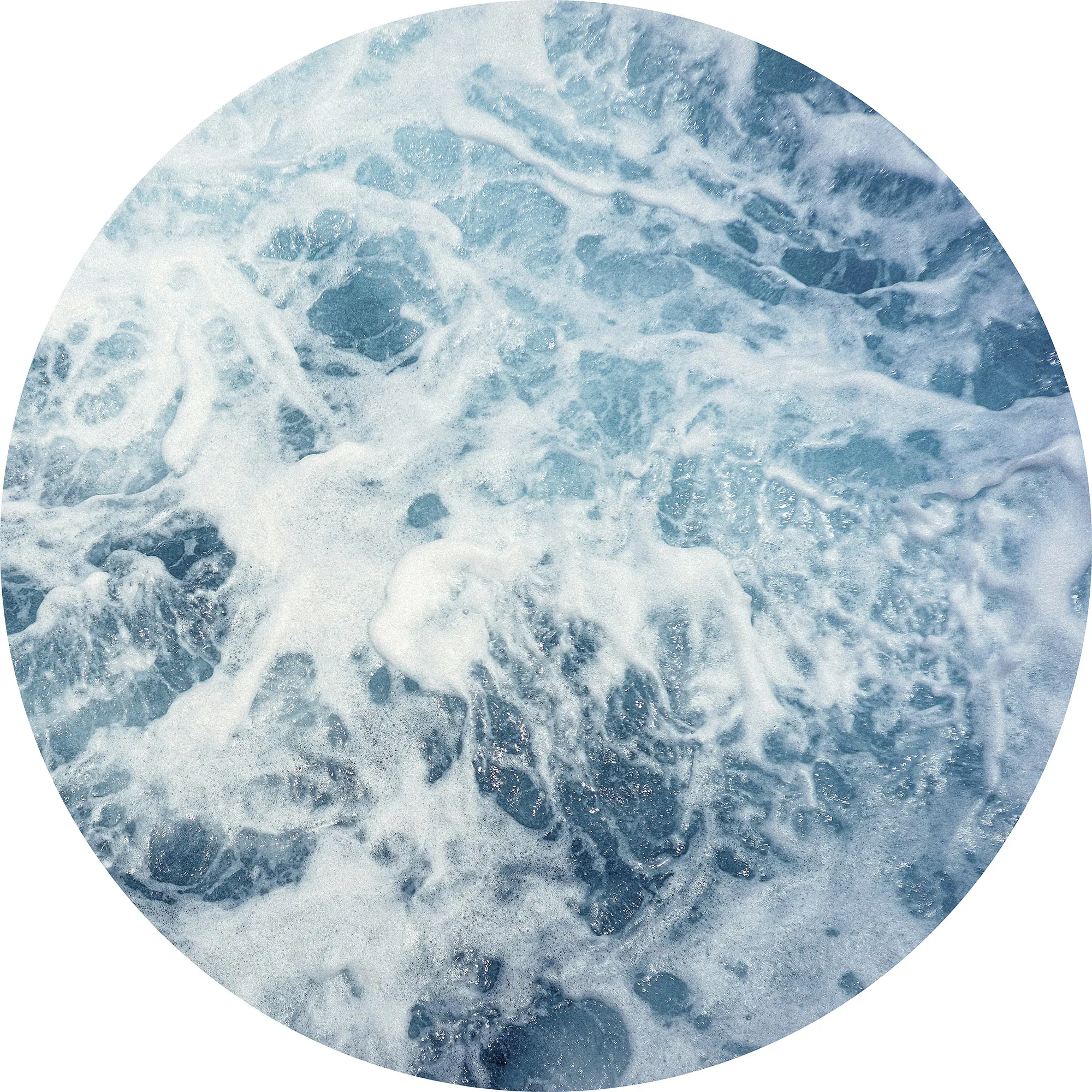 Komar Vlies Fototapete Dot Ocean Twist Ø 125 cm, selbstklebend