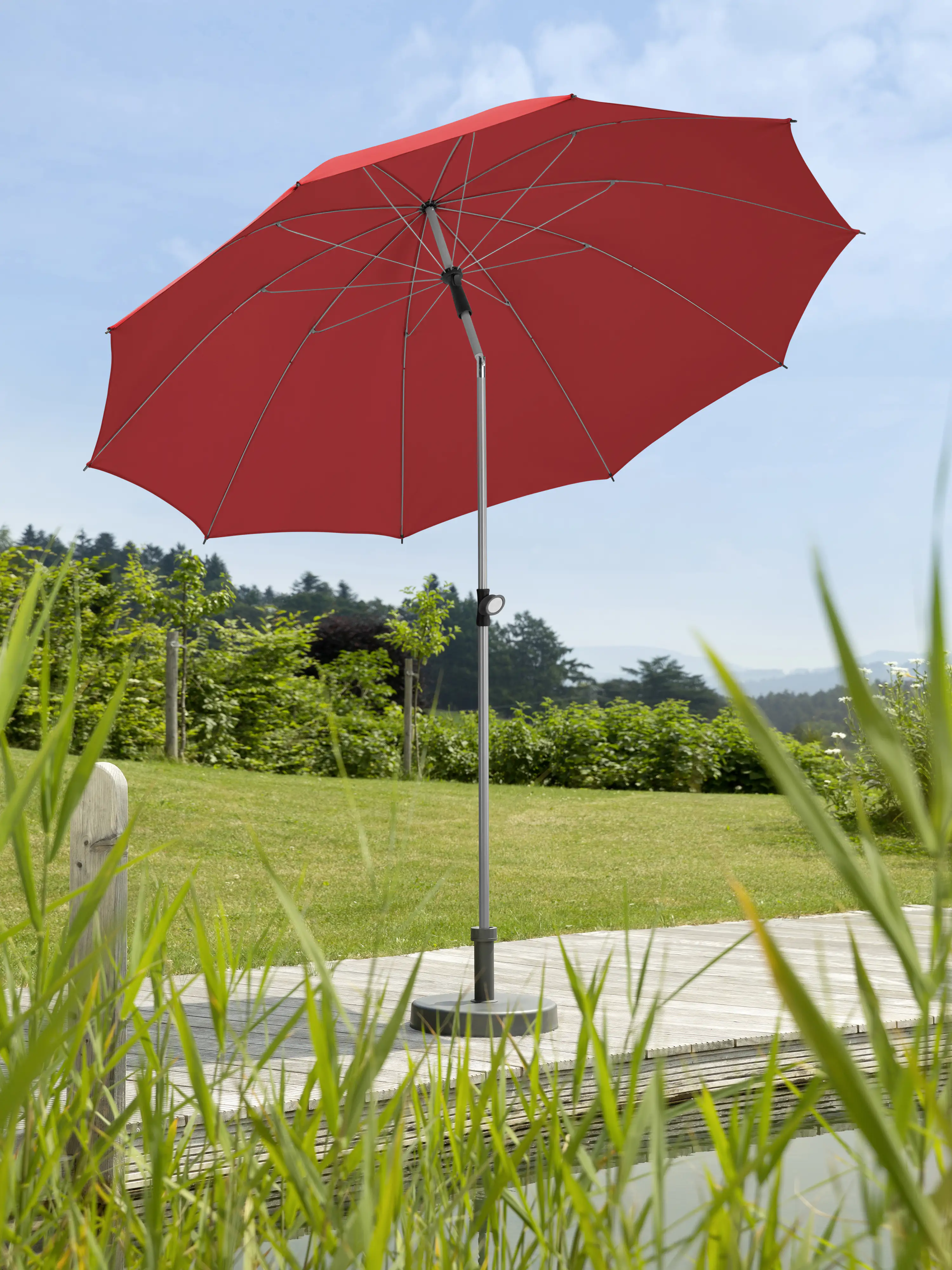 Schneider Sonnenschirm Locarno rot Ø 220 cm