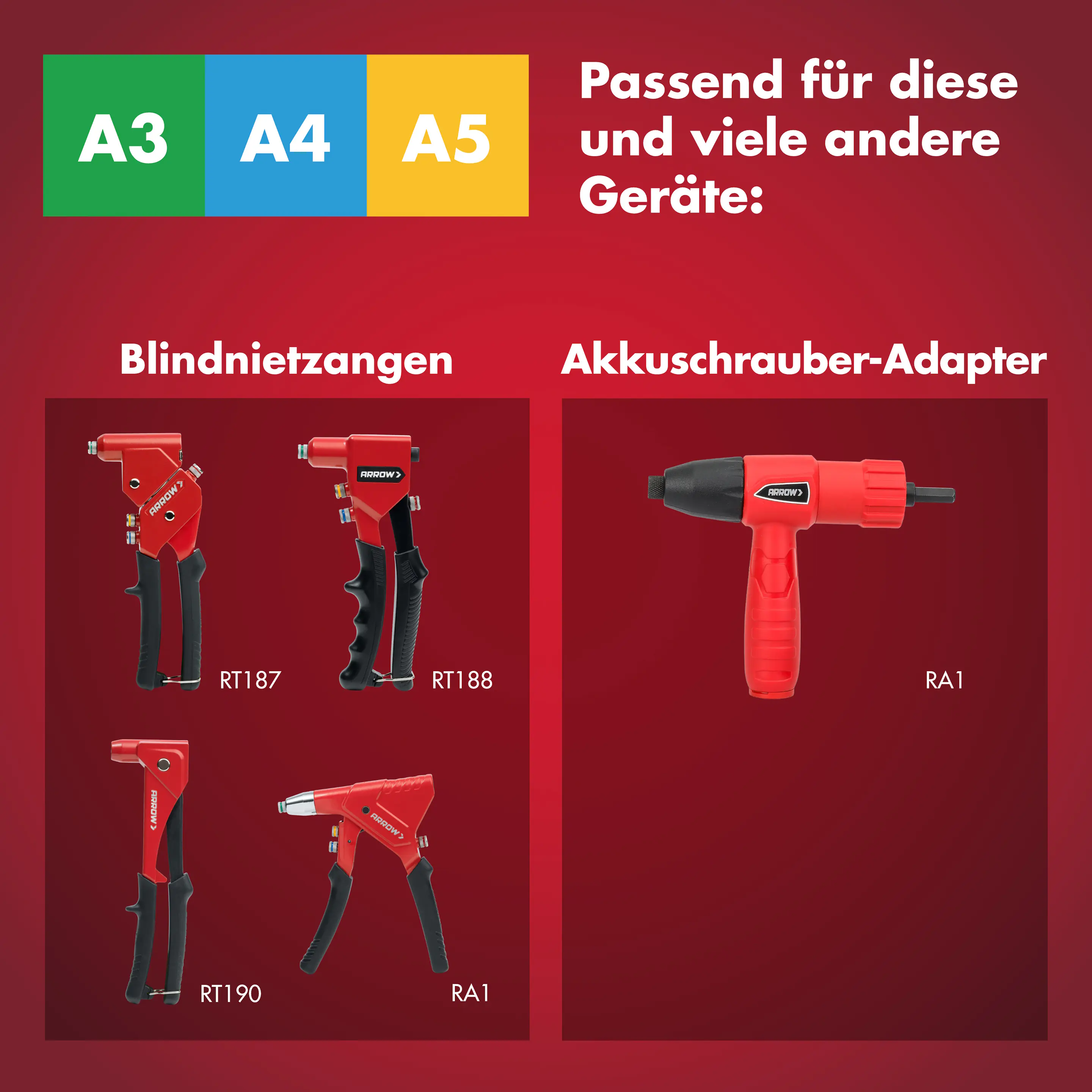 Arrow Blindniete Typ RA Ø 4 x 10 mm Aluminium 100 Stück