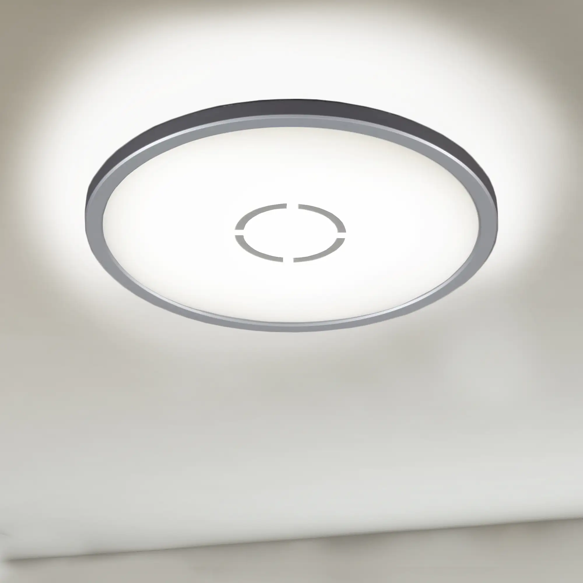Briloner Slim LED Panel Free silber Ø 29,3 cm mit Backlight-Effekt