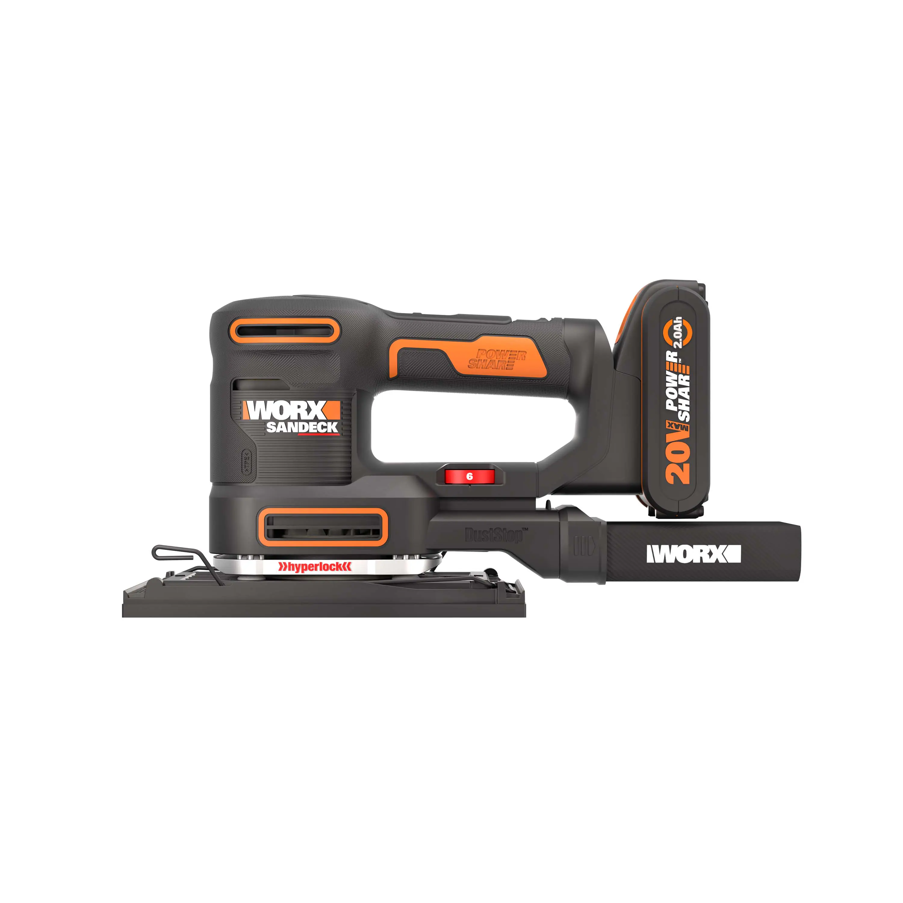 Worx Akku-Multischleifer Sonicrafter WX820 20 V inkl. Akku 2 Ah & Ladegerät