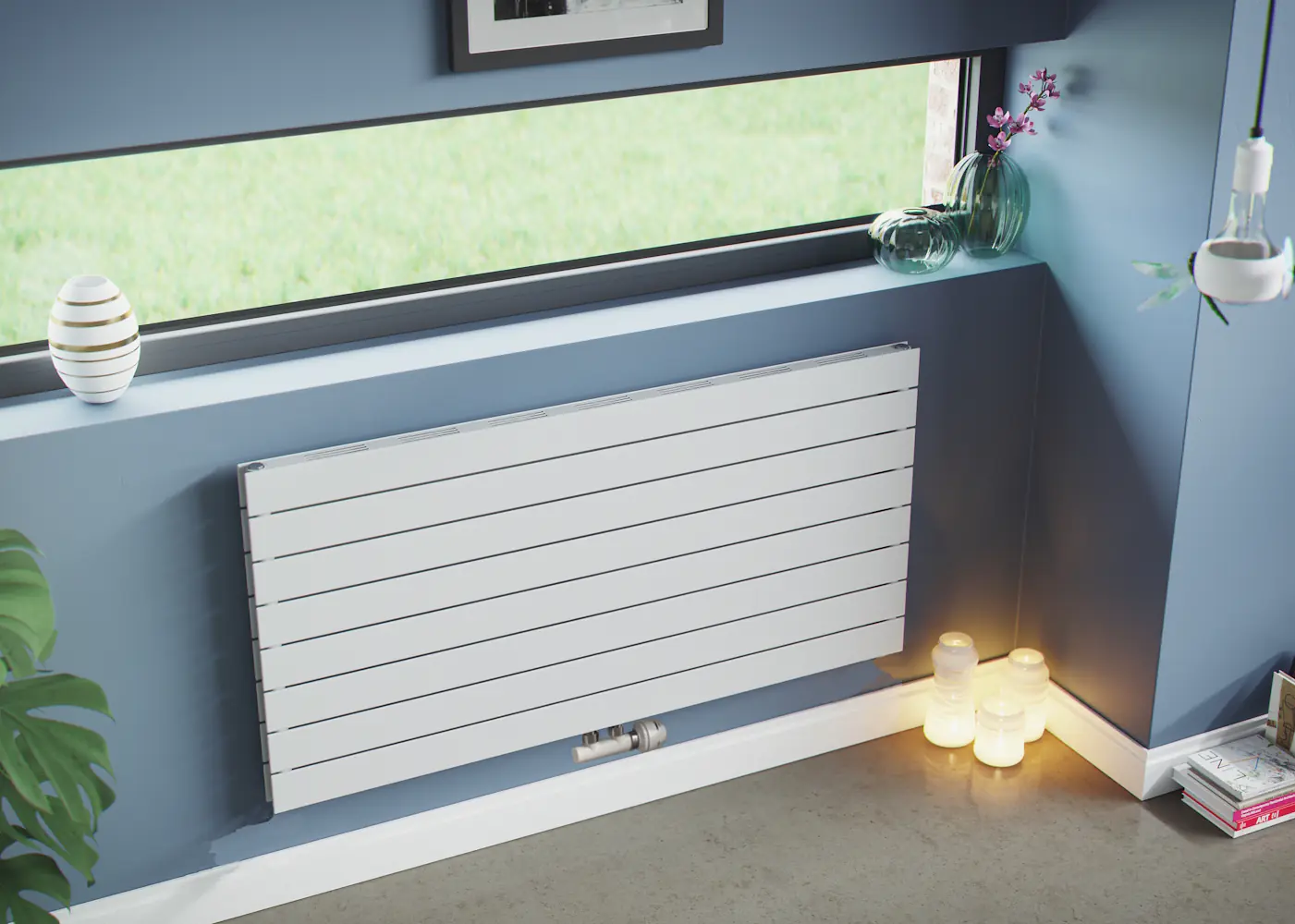 Ximax Heizkörper P1 Duplex Slimline Deluxe horizontal 59,5 x 100 cm 934 Watt weiß 