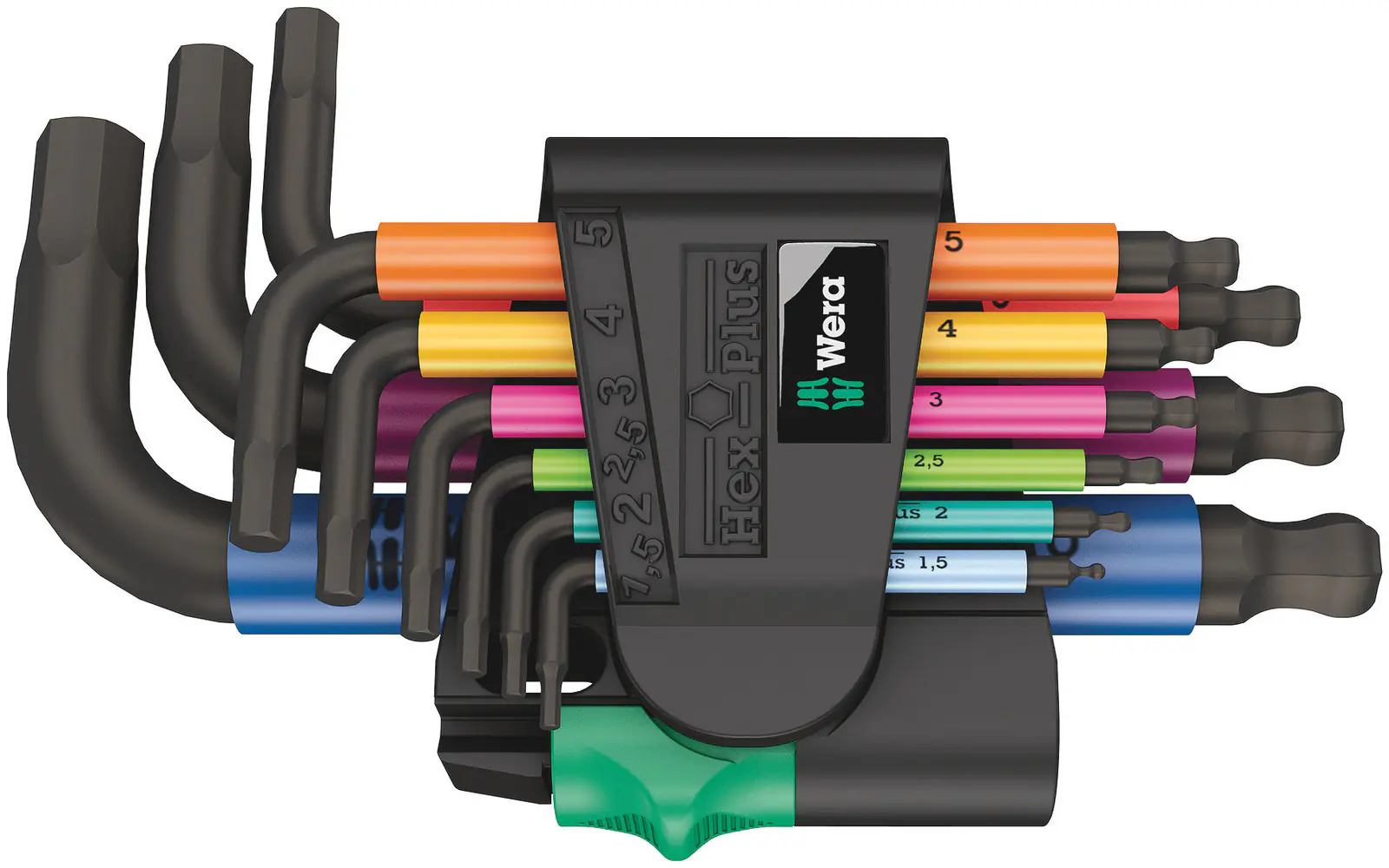 Wera Winkelschlüssel-Satz 950/9 Hex-Plus Multicolour 2 BlackLaser 9-teilig