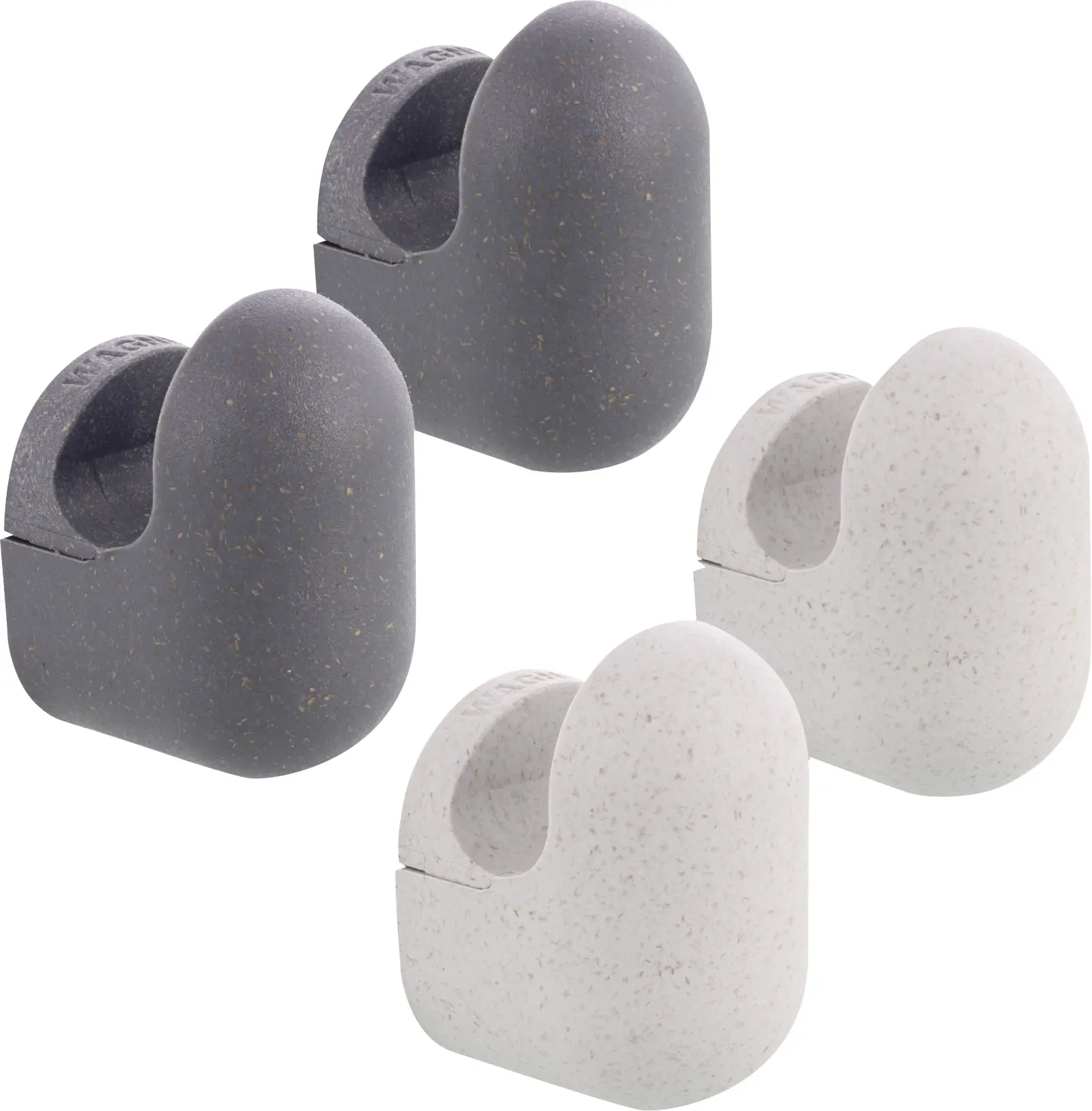 Wagner Wandhaken-Set hooks4home Pill Tragkraft bis 2 kg anthrazit beige 4 Stück