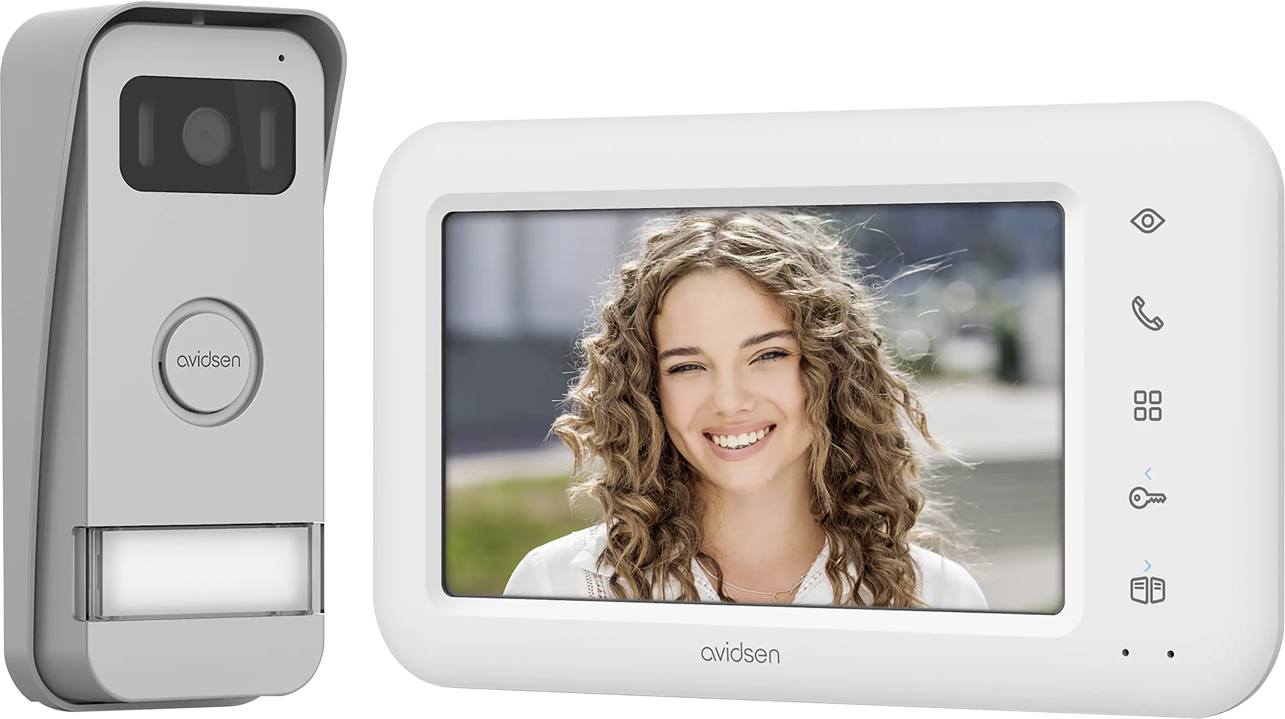 Avidson Türsprechanlage Video Elia  7 Zoll Farbmonitor, weiß, IP44