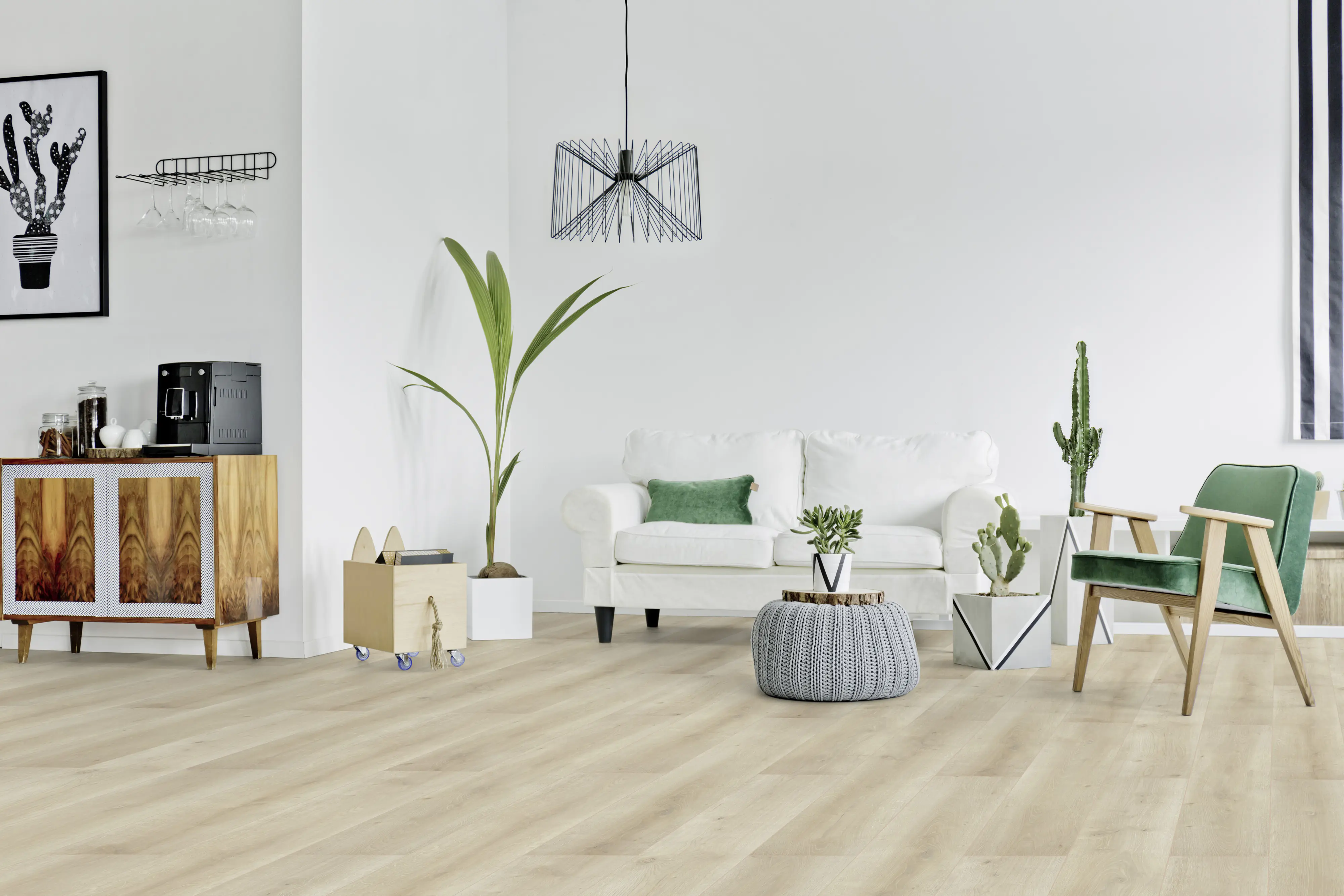 Classen Laminat Megaloc Aquaprotect 128,5 x 19,2 cm 8 mm Oak creme natural