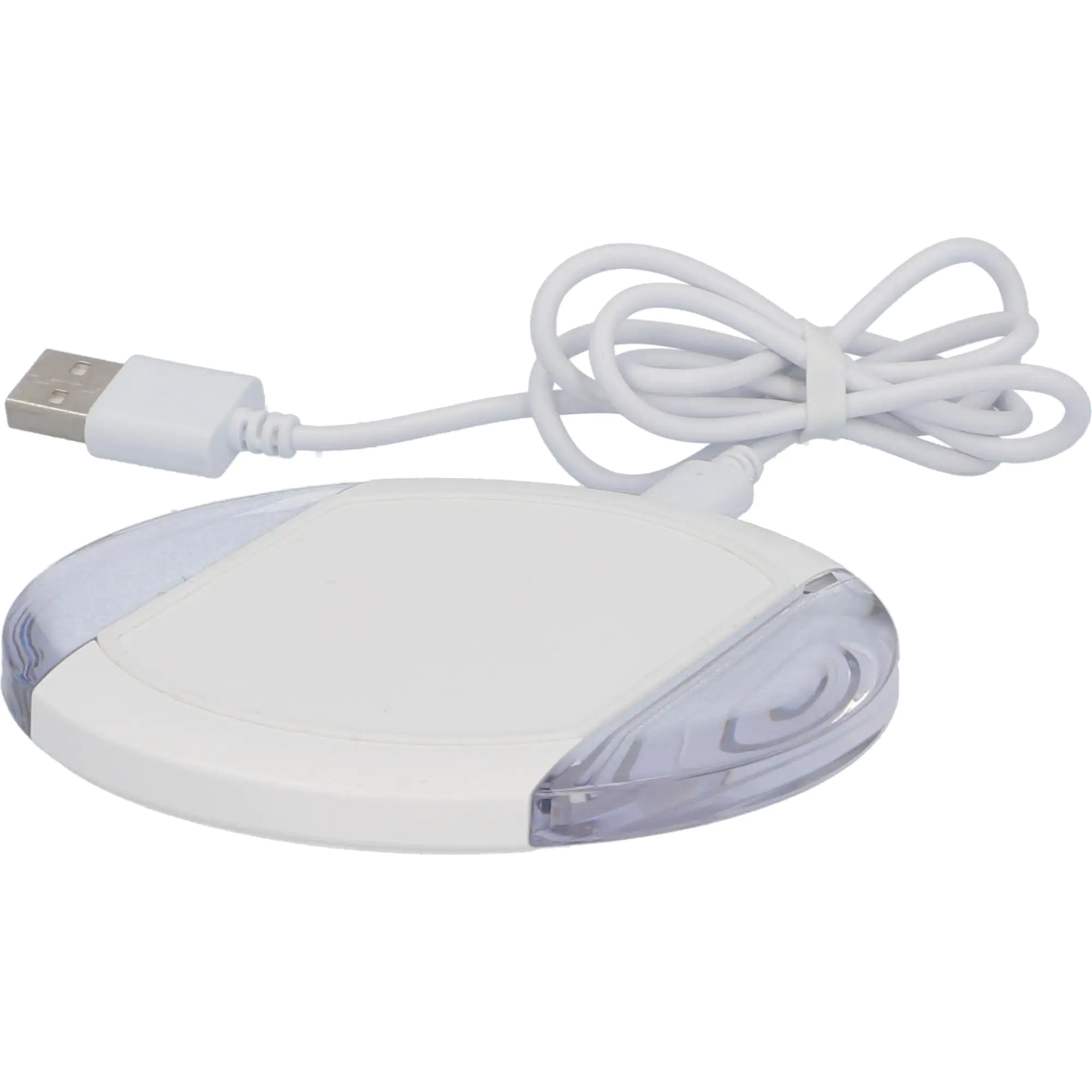 Induktive Ladestation mit USB Kabel weiß